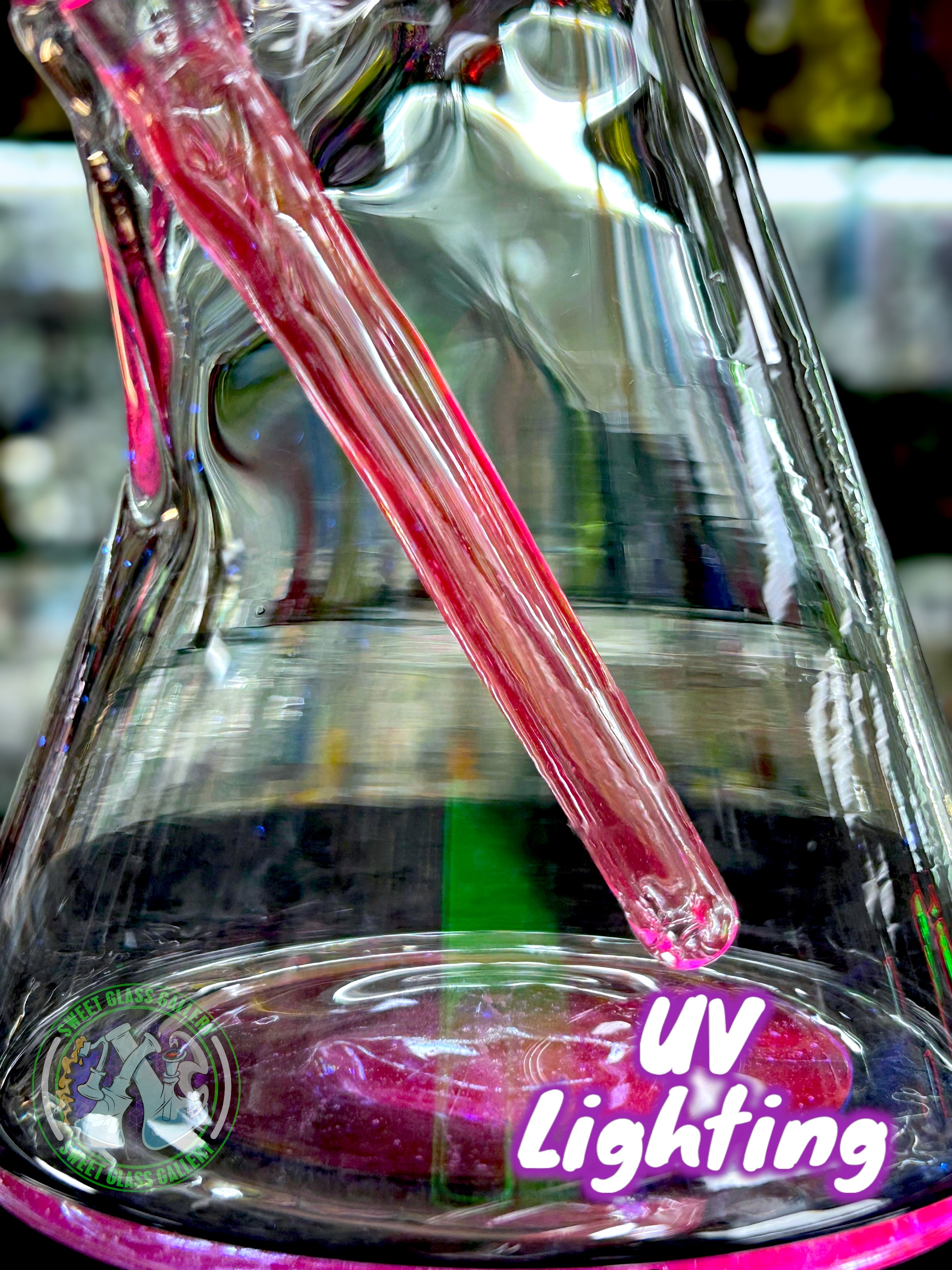 Empty1 Glass - Rig #3 - Mini Beaker w/ Bowl (Blue Dreamingo UV)