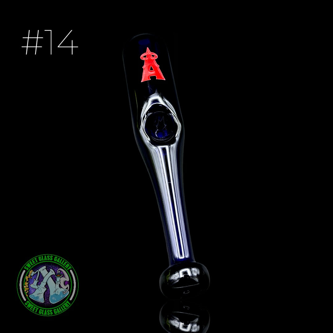 Daniel's Glass Art - Dry Pipe #14 - Baseball Bat (Los Angeles Angels)