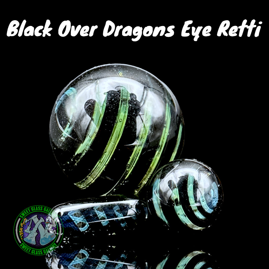 Brian Sheridan Glass - 3-Piece Slurper Set (Black Over Dragons Eye Retti)