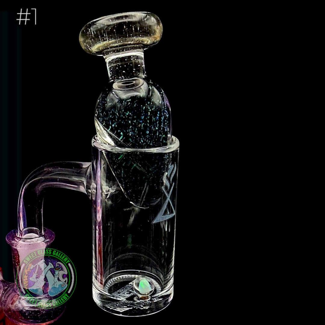 Bakers Backwoods Glass - Spinner Carb Cap #1 - Crushed Opal + UV