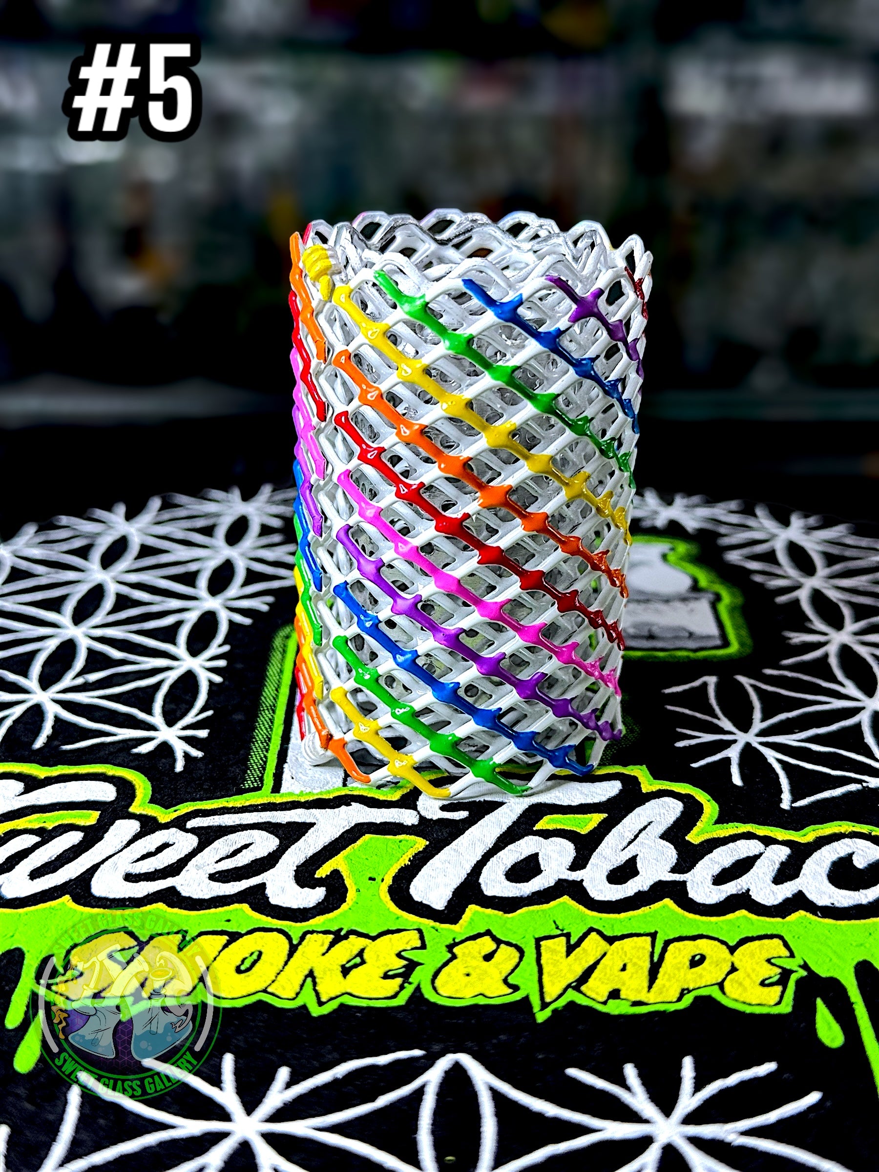 Mamba Guardzz - Heat Cage #5 - Blazer GT8000 Guard (Ghost Series White w/ Rainbow Stripes)