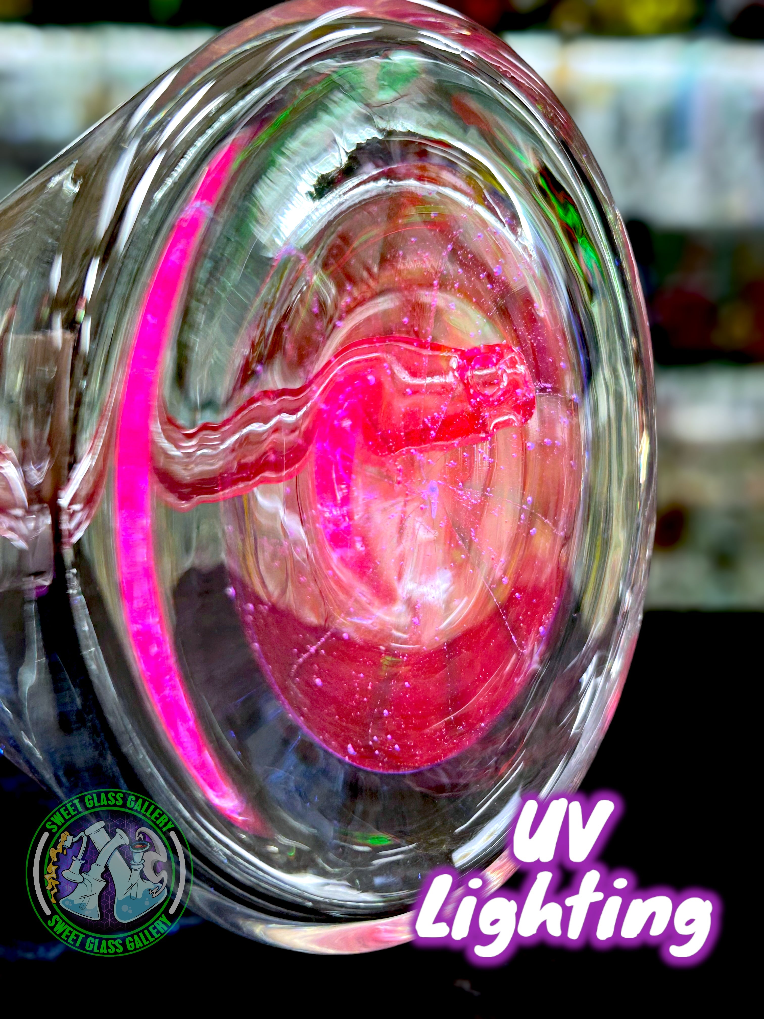 Empty1 Glass - Rig #3 - Mini Beaker w/ Bowl (Blue Dreamingo UV)