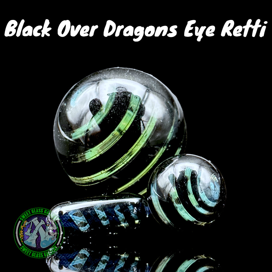 Brian Sheridan Glass - 3-Piece Slurper Set (Black Over Dragons Eye Retti)