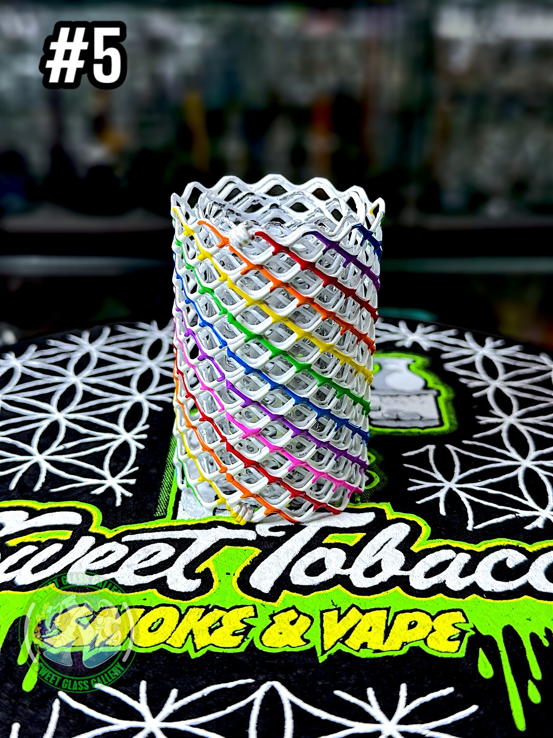 Mamba Guardzz - Heat Cage #5 - Blazer GT8000 Guard (Ghost Series White w/ Rainbow Stripes)