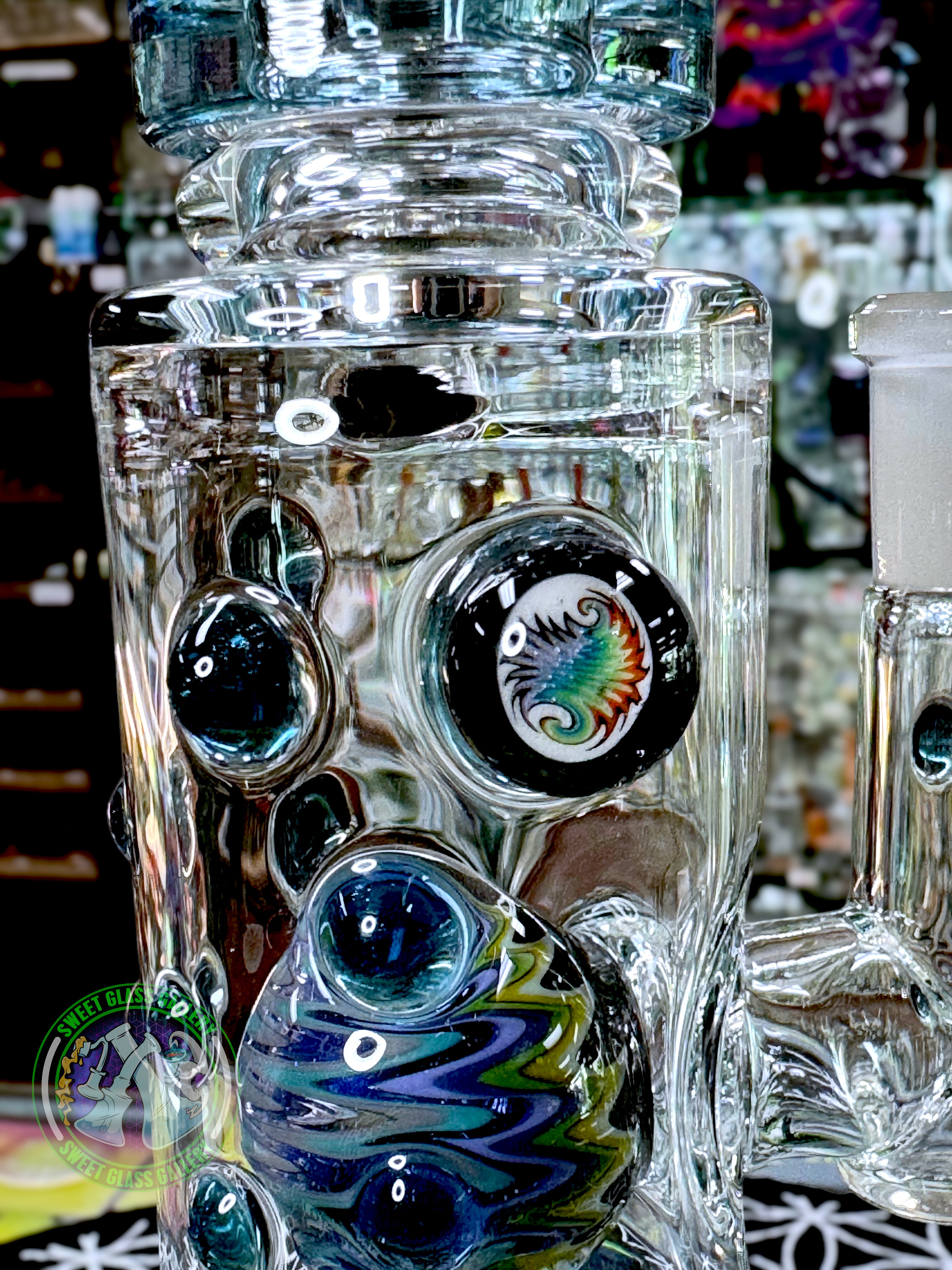 Hubbard Glass - Faceted Wigwag Rig (Blue)
