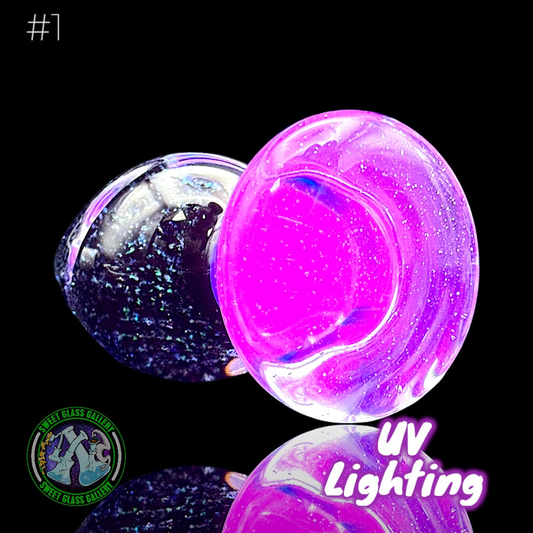 Bakers Backwoods Glass - Spinner Carb Cap #1 - Crushed Opal + UV