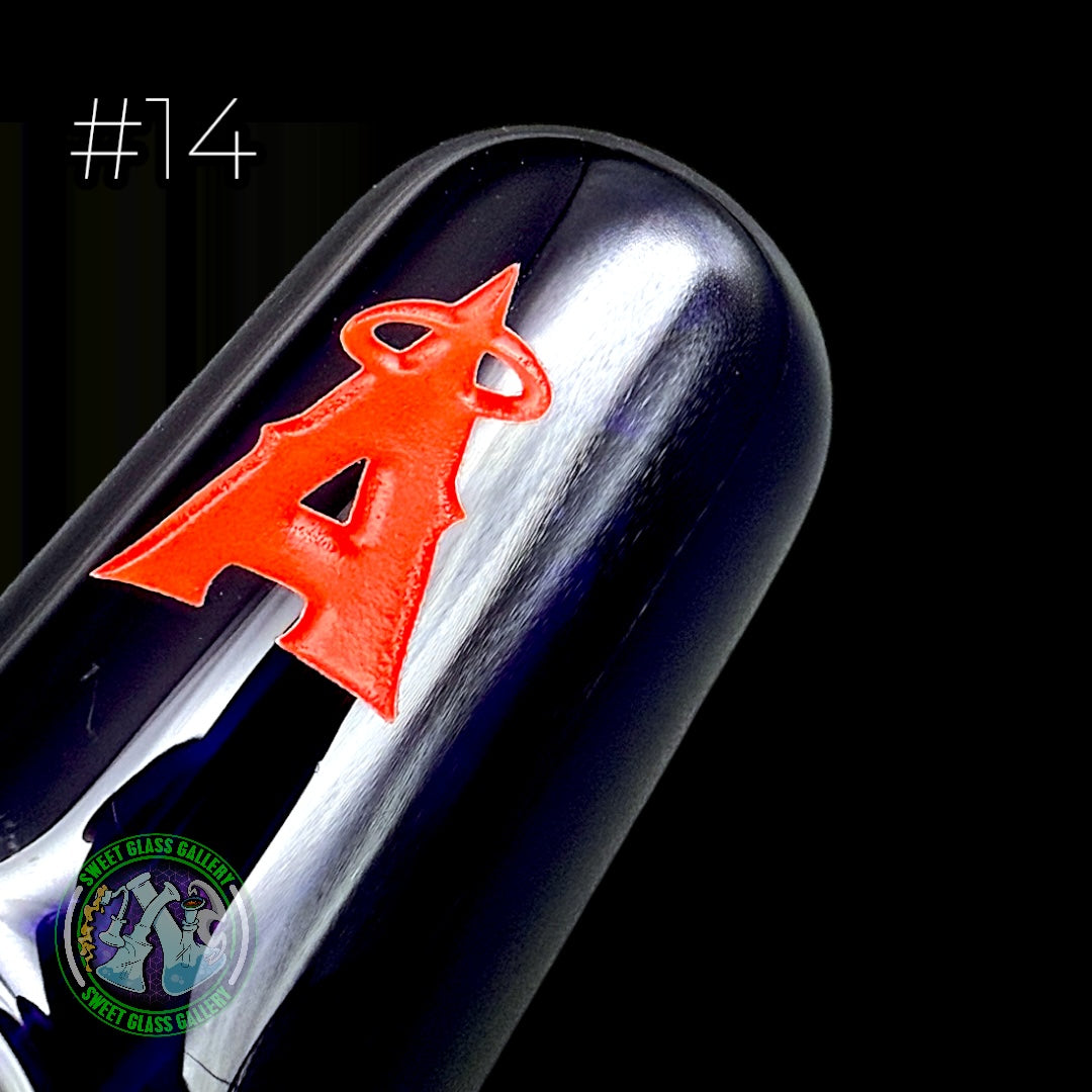 Daniel's Glass Art - Dry Pipe #14 - Baseball Bat (Los Angeles Angels)