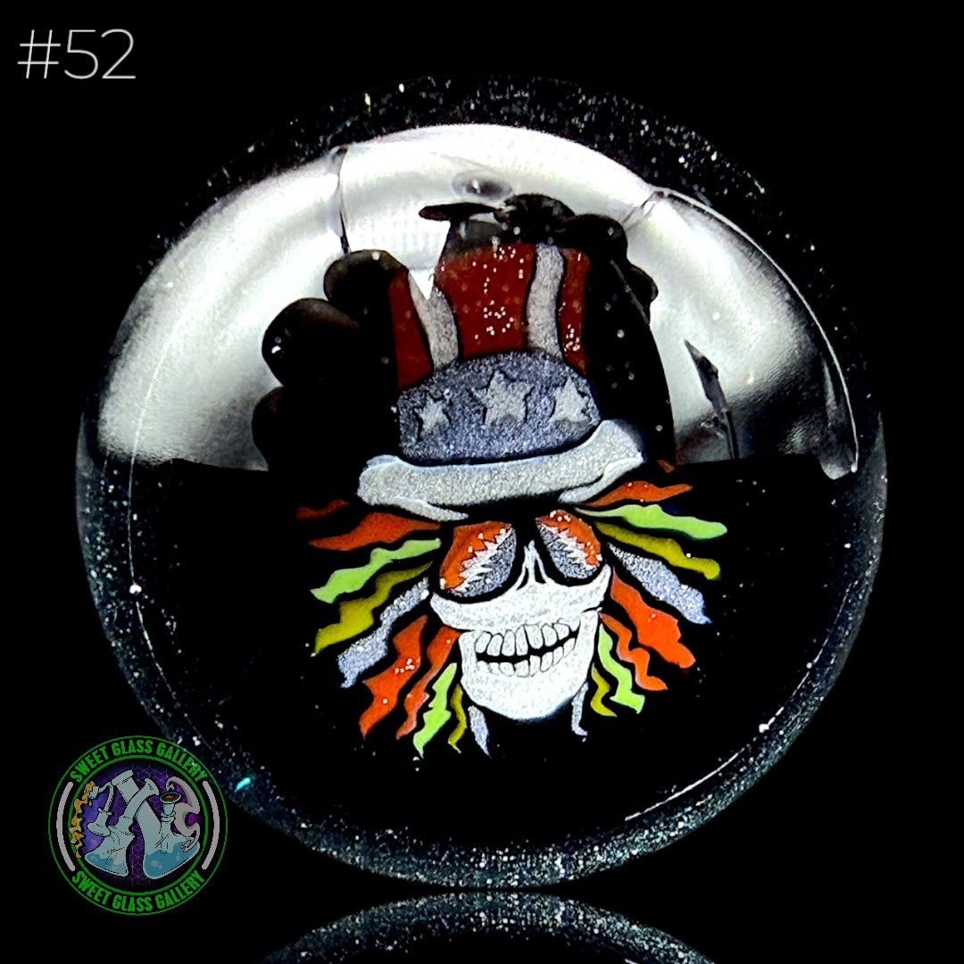 Keys Glass - Marble #52 (Grateful Dead Uncle Sam)