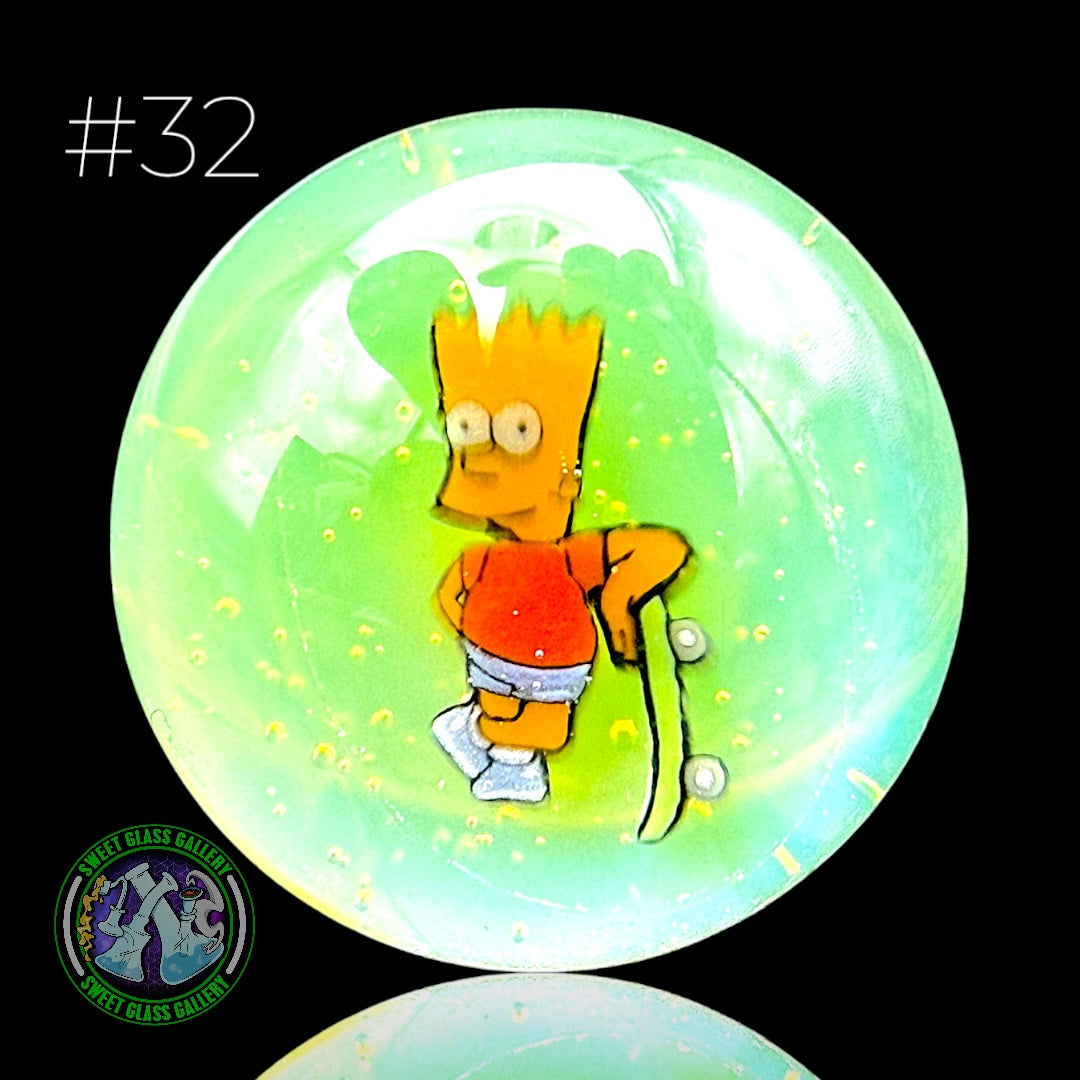 Keys Glass - Marble #32 (Bart - The Simpsons)