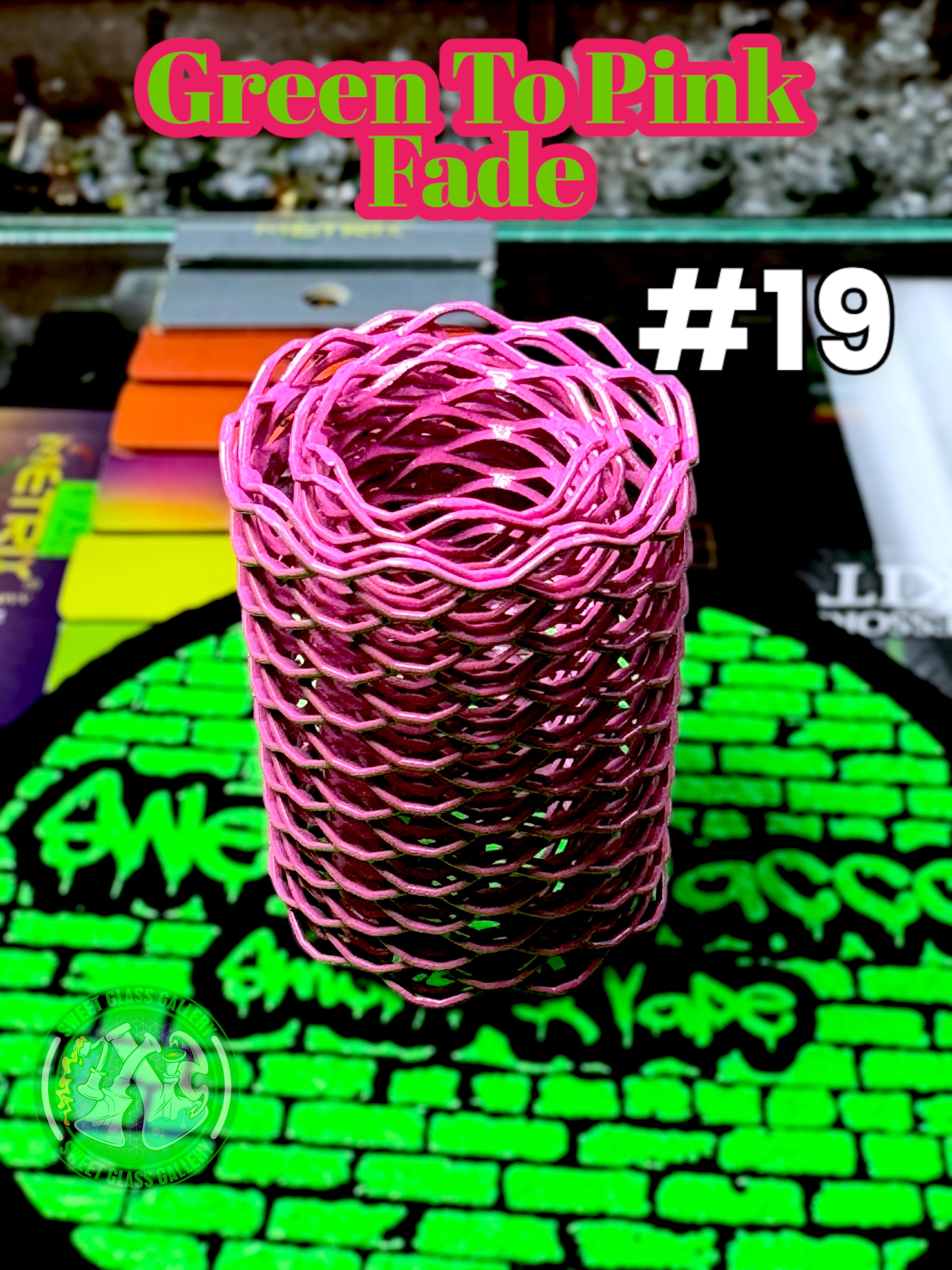 Heat Cage - Blazer GT8000 Torch Guard #19 - Green To Pink Fade