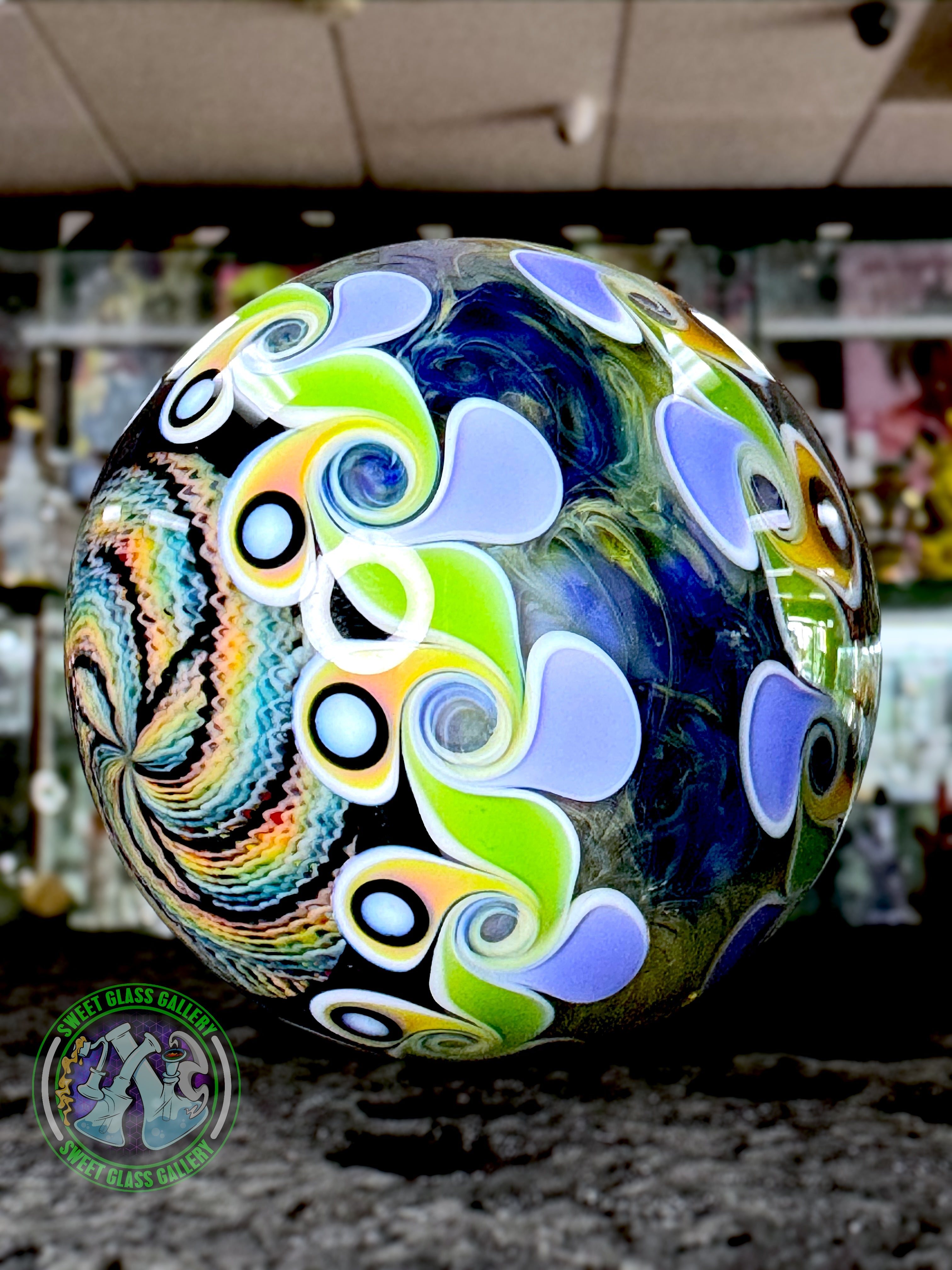 Dew Glass - Collectors Marble 62mm 2.5” #1