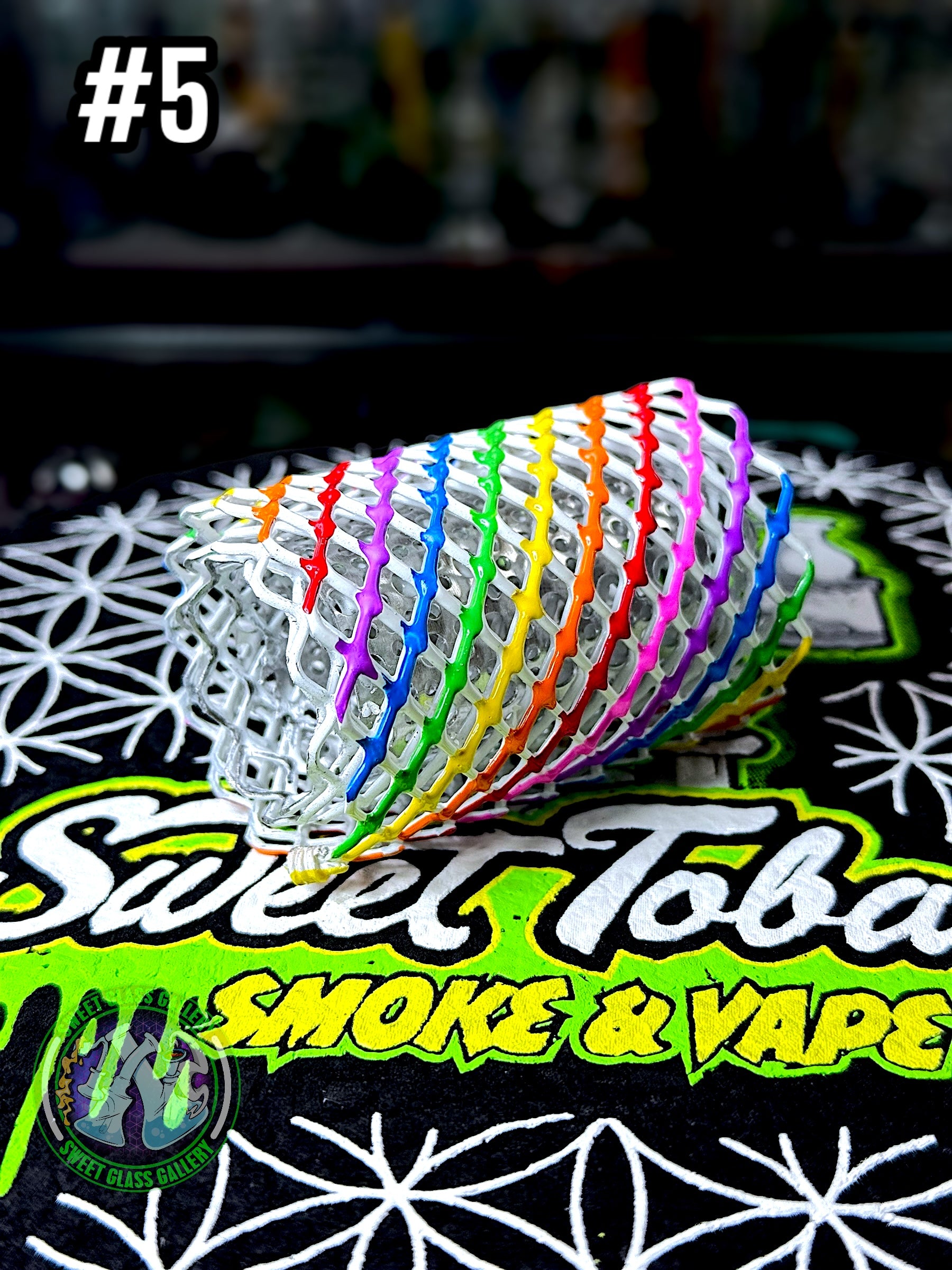 Mamba Guardzz - Heat Cage #5 - Blazer GT8000 Guard (Ghost Series White w/ Rainbow Stripes)
