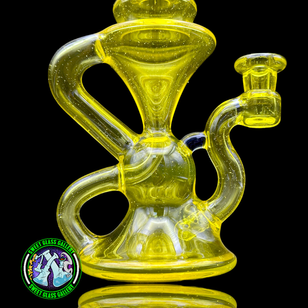 Blob Glass - Recycler Rig w/ Spinner Cap (Citron)