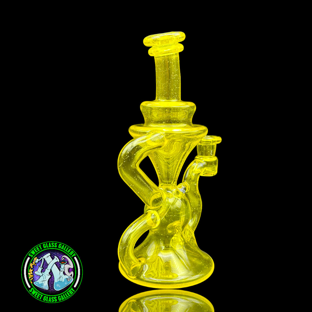 Blob Glass - Recycler Rig w/ Spinner Cap (Citron)