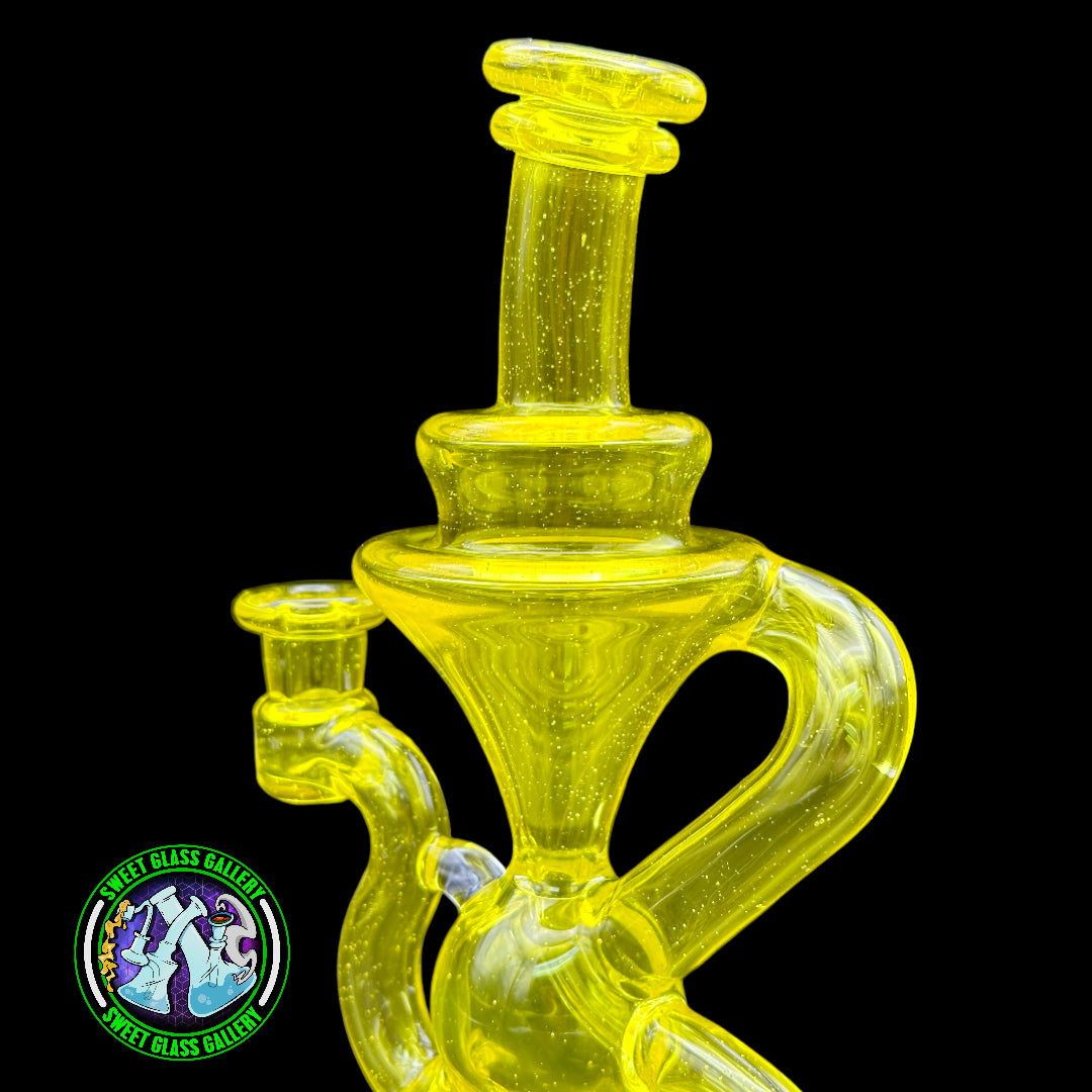 Blob Glass - Recycler Rig w/ Spinner Cap (Citron)