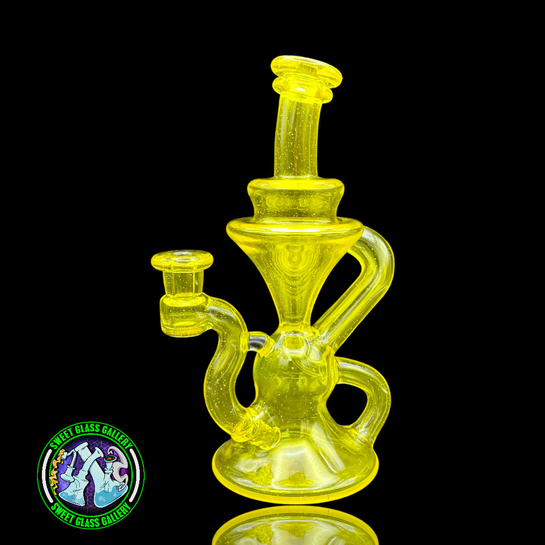 Blob Glass - Recycler Rig w/ Spinner Cap (Citron)