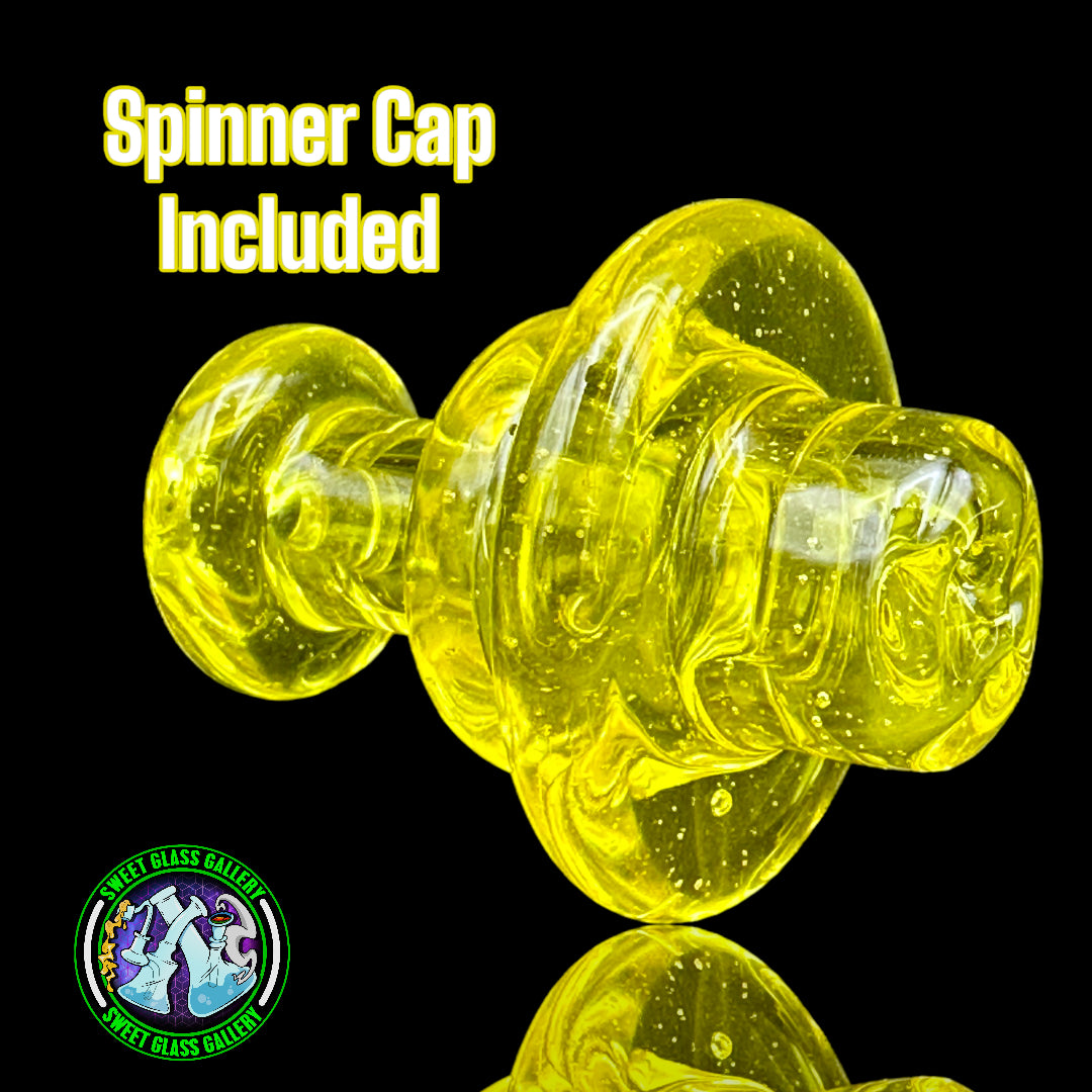 Blob Glass - Recycler Rig w/ Spinner Cap (Citron)