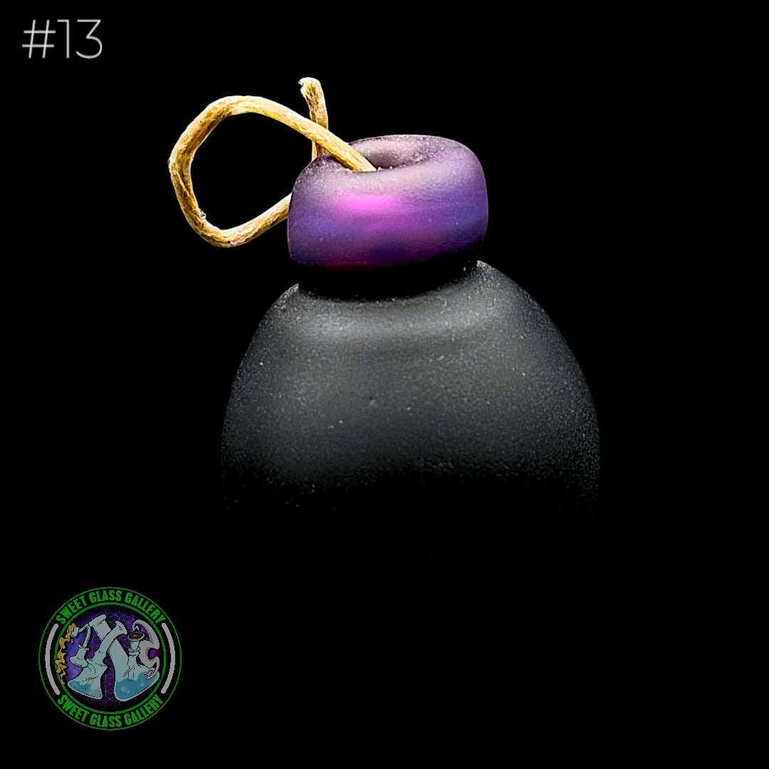 Sandberg Glass - Bob-omb - Hemp Wick Holder #13