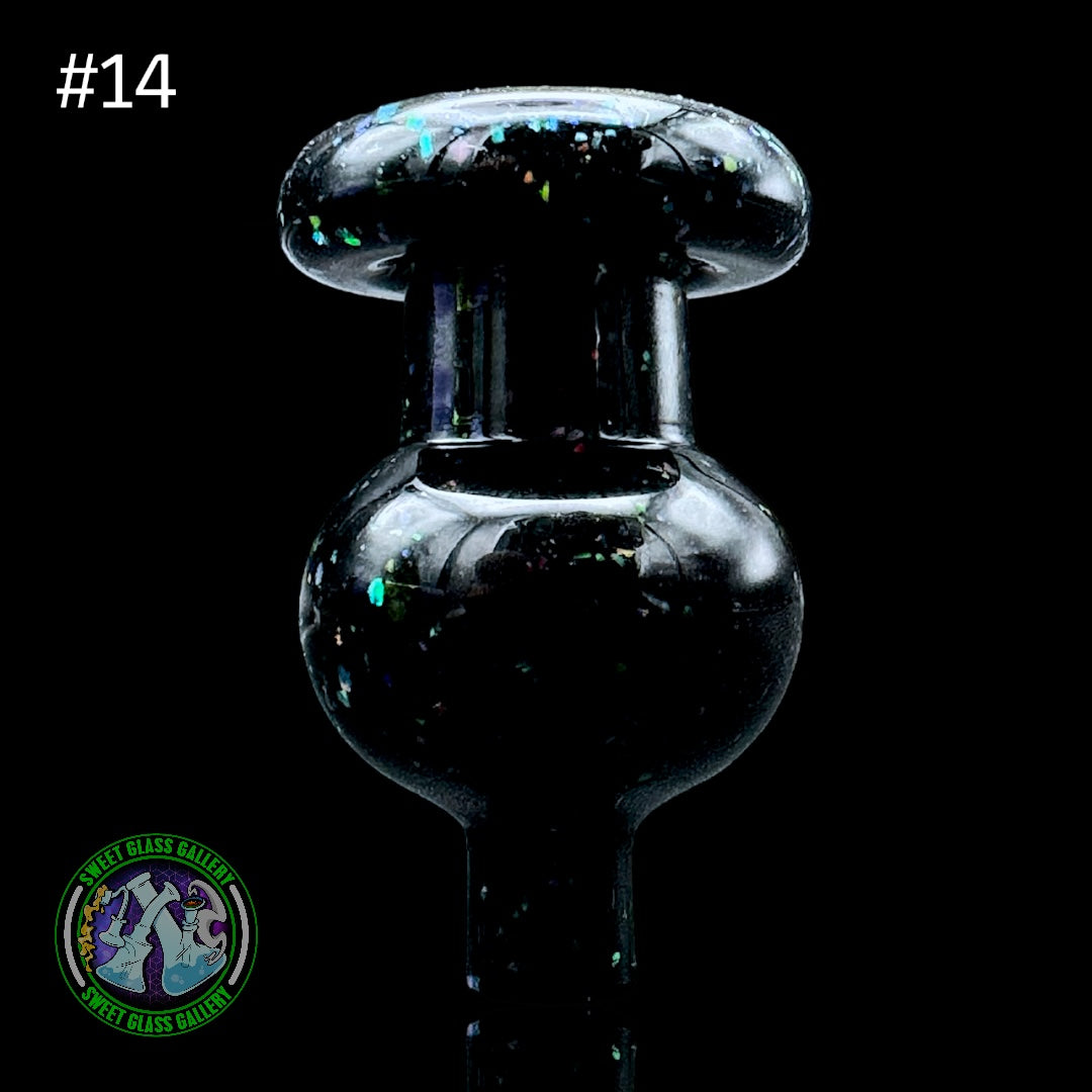 AJ Surf City Tubes - Puffco/Carta Carb Cap #14 - Jet Black Crushed Opal