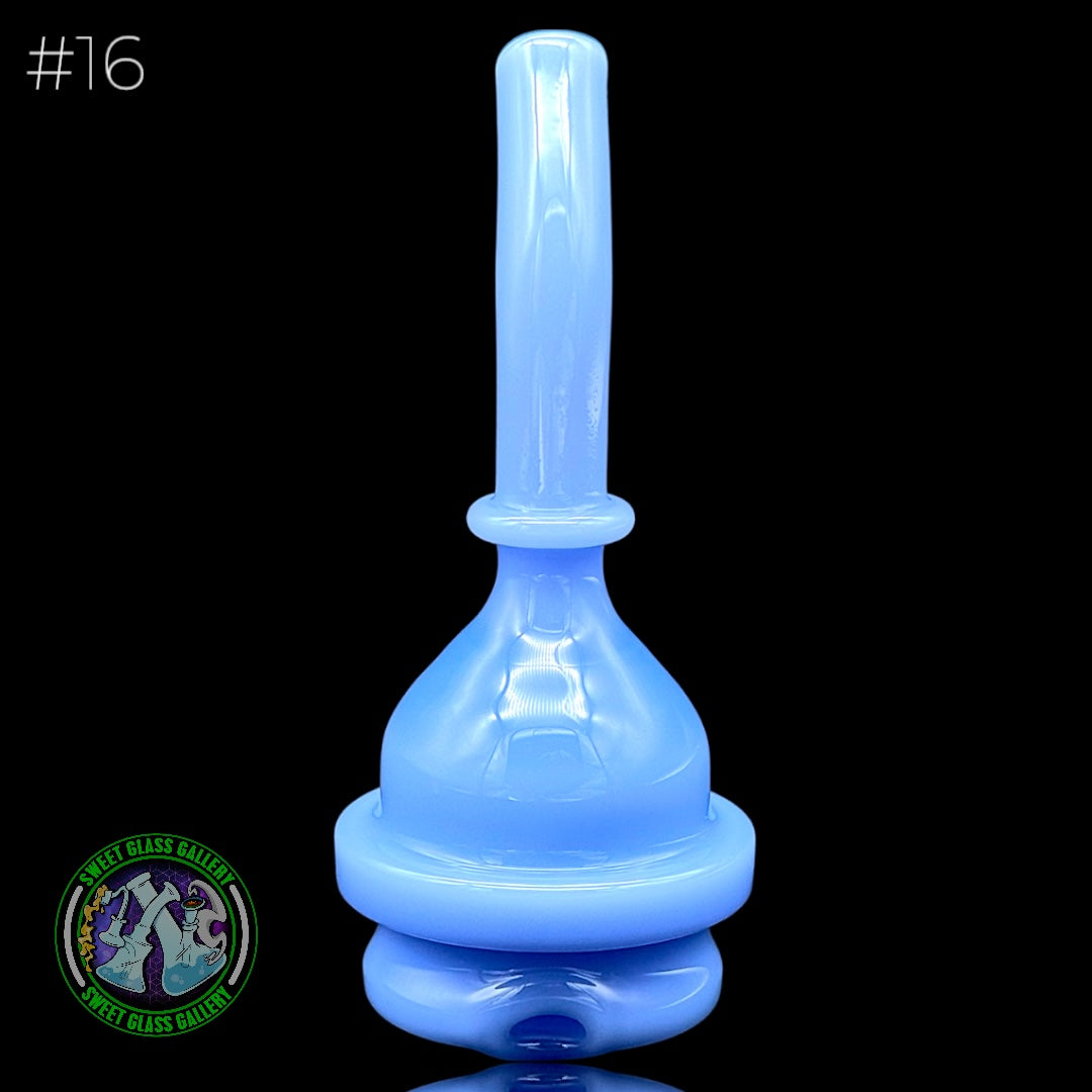 Zach Harrison - Puffco Peak Attachment #16 - Short Path Sipper Dry (Milky Blue)