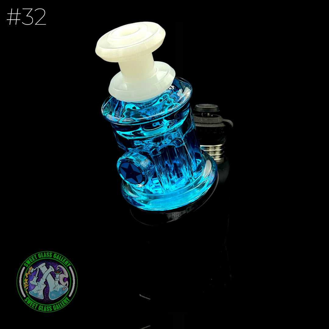 Dōp Glass - Puffco Attachment - Dry Gylcerin Blue #32