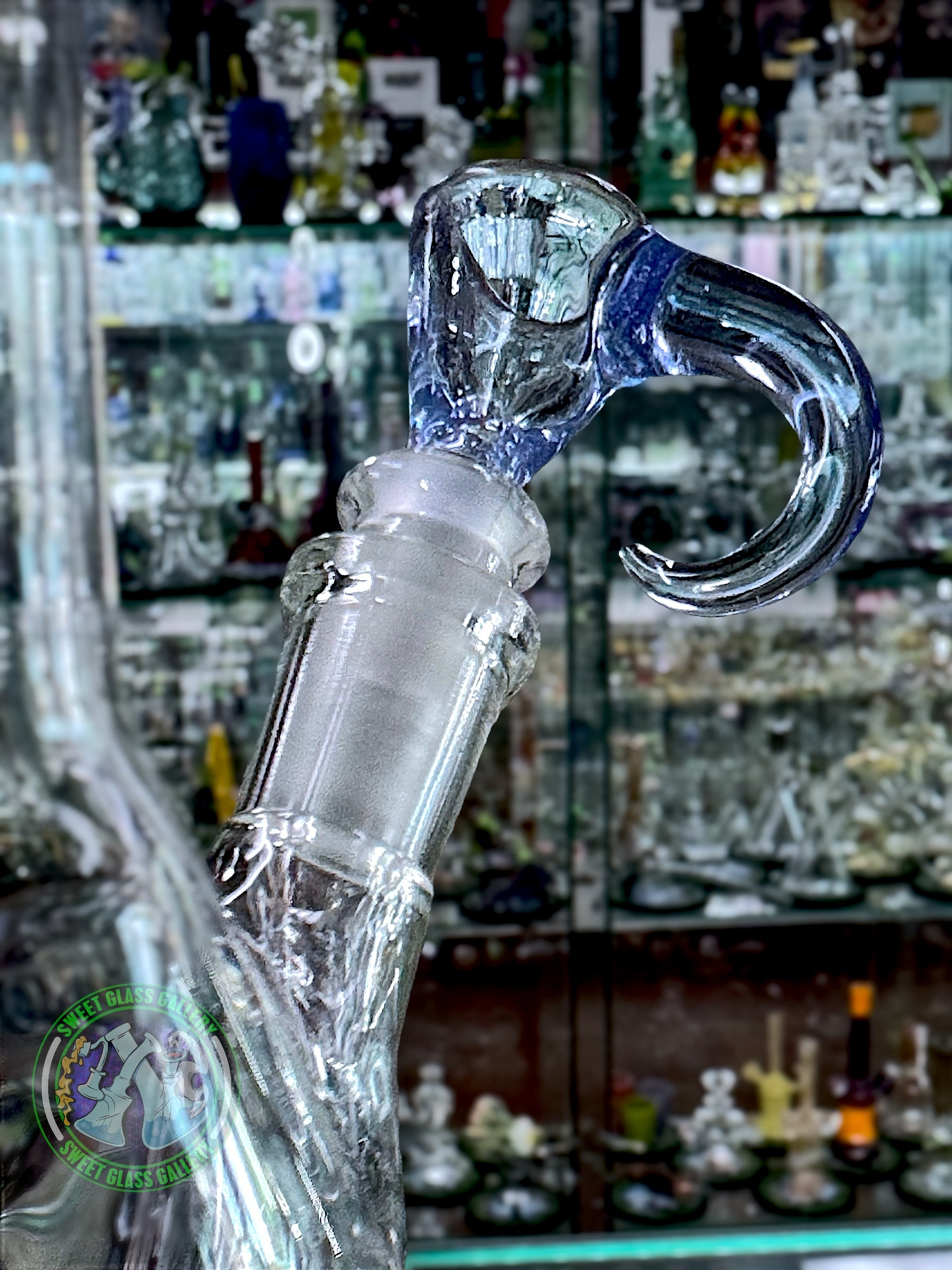 Empty1 Glass - Rig #3 - Mini Beaker w/ Bowl (Blue Dreamingo UV)