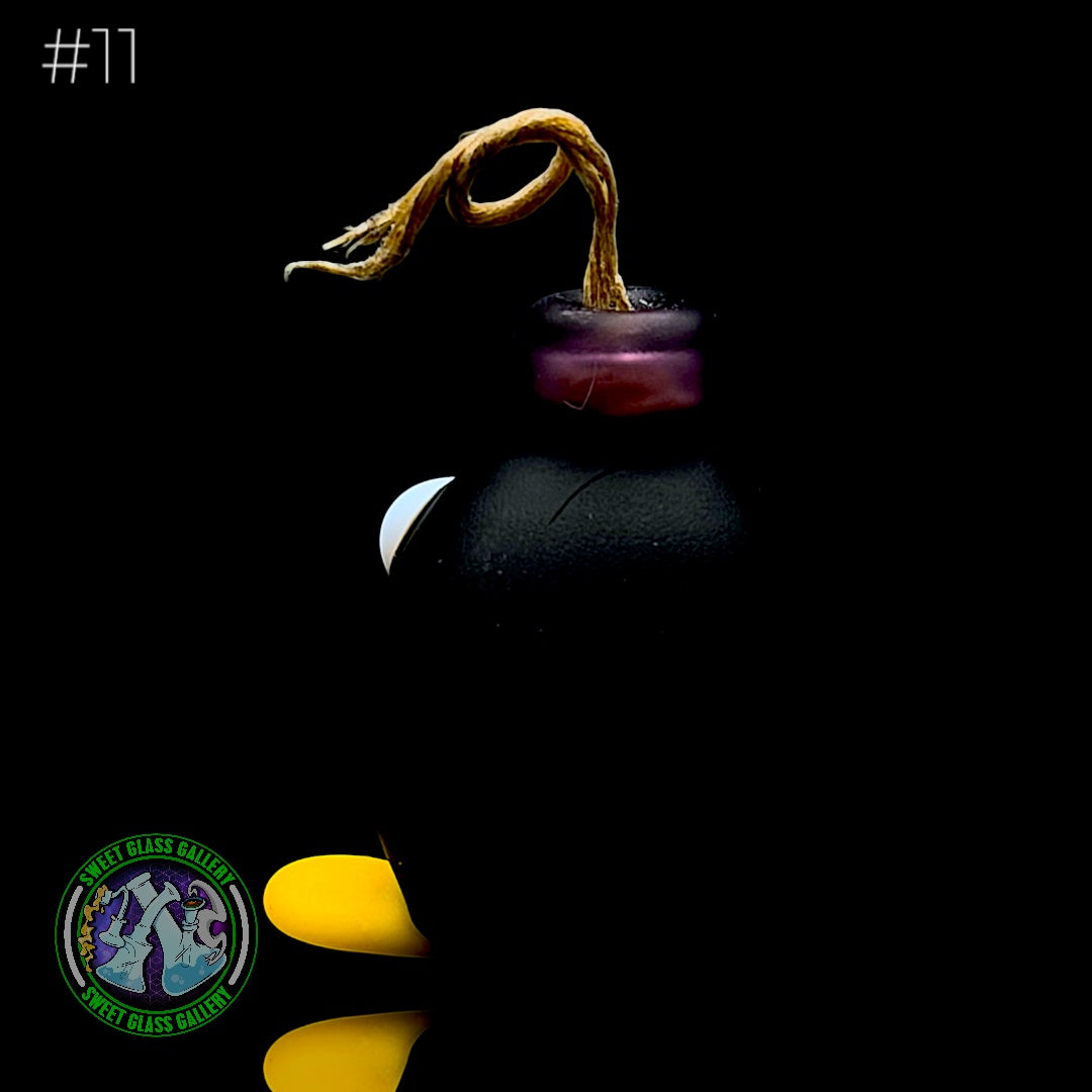 Sandberg Glass - Bob-omb - Hemp Wick Holder #11