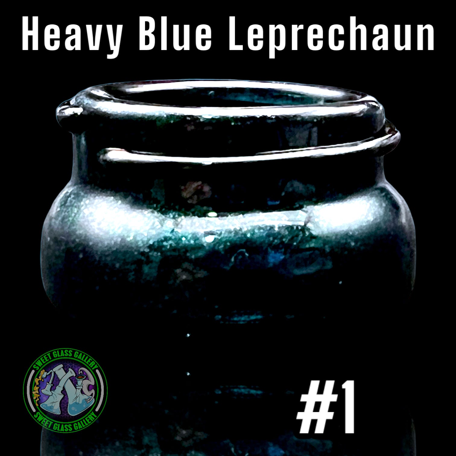 Empty 1 Glass - Mini Baller Jar #1 (Heavy Blue Leprechaun)
