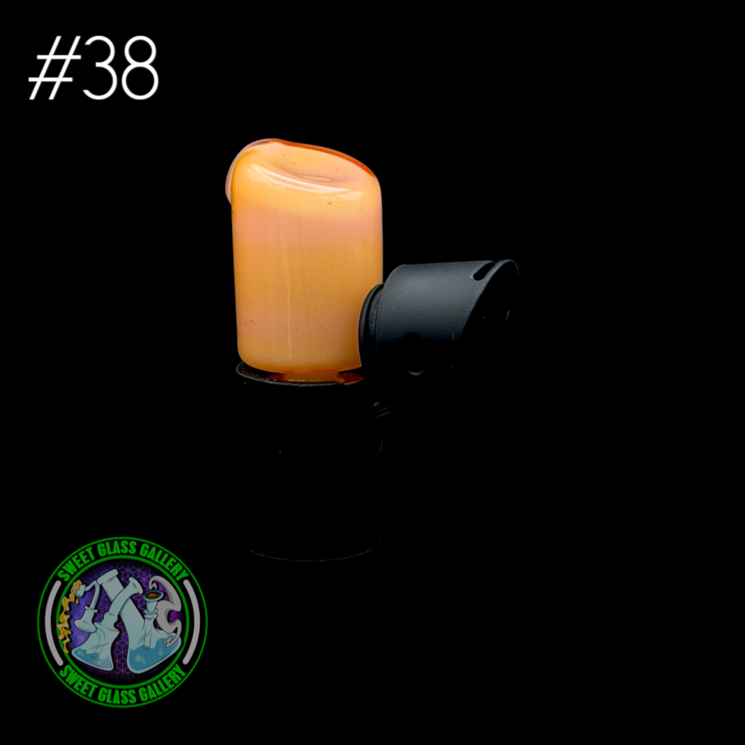 Kizmit Glass - Puffco Pivot Top #38 - Hot Sauce x Star White