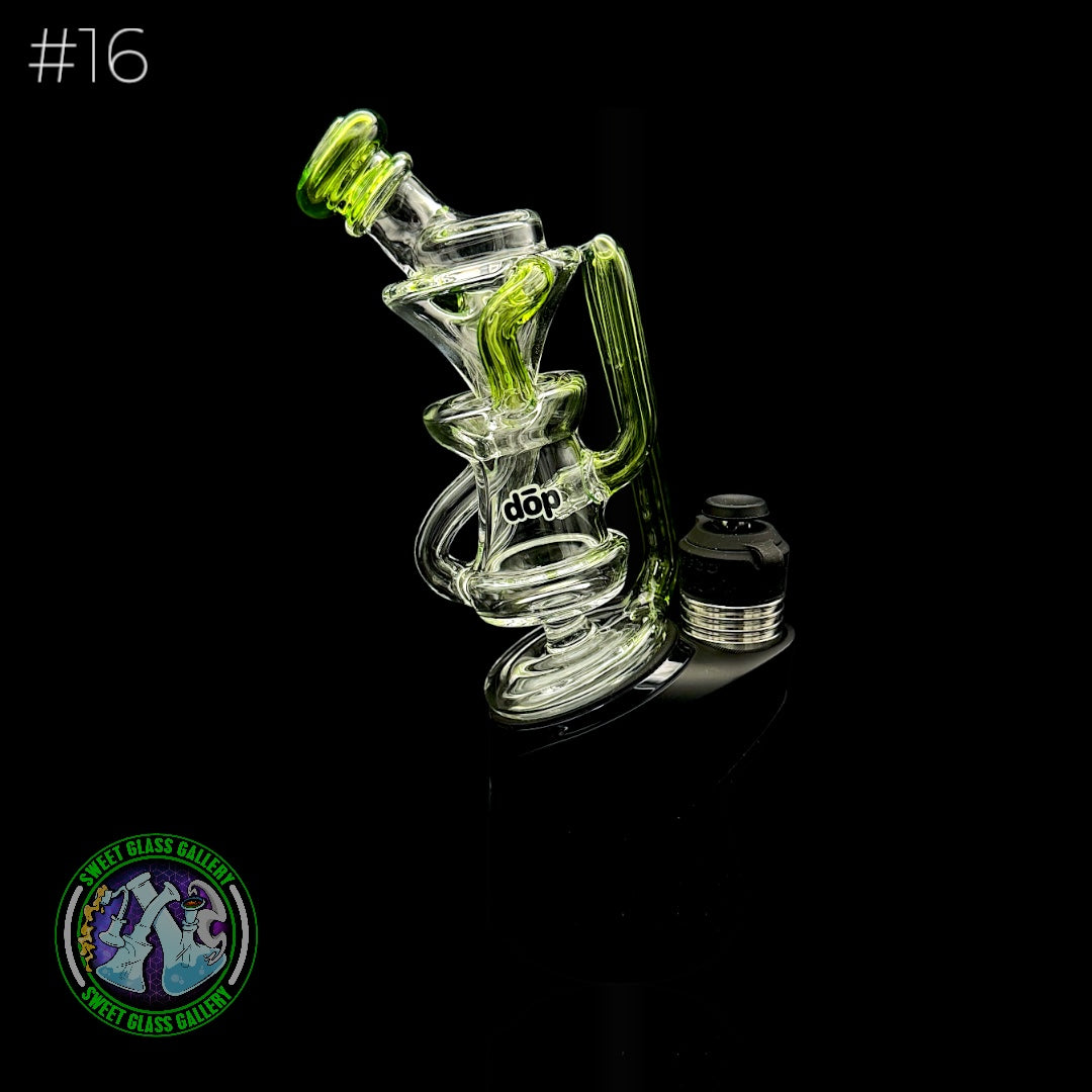 Dōp Glass - Puffco Attachment - Floating Recycler Green #16
