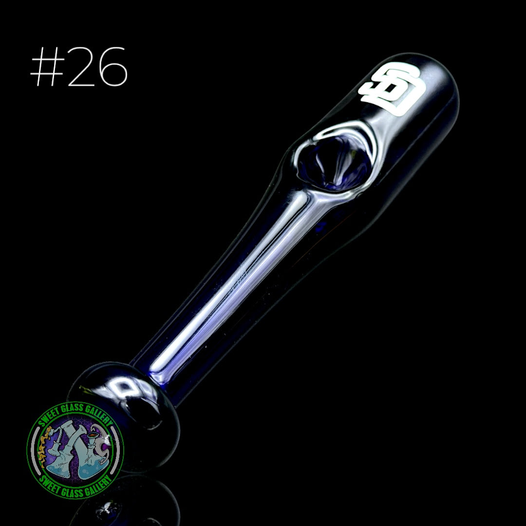 Daniel's Glass Art - Dry Pipe #26 - Baseball Bat (San Diego Padres)