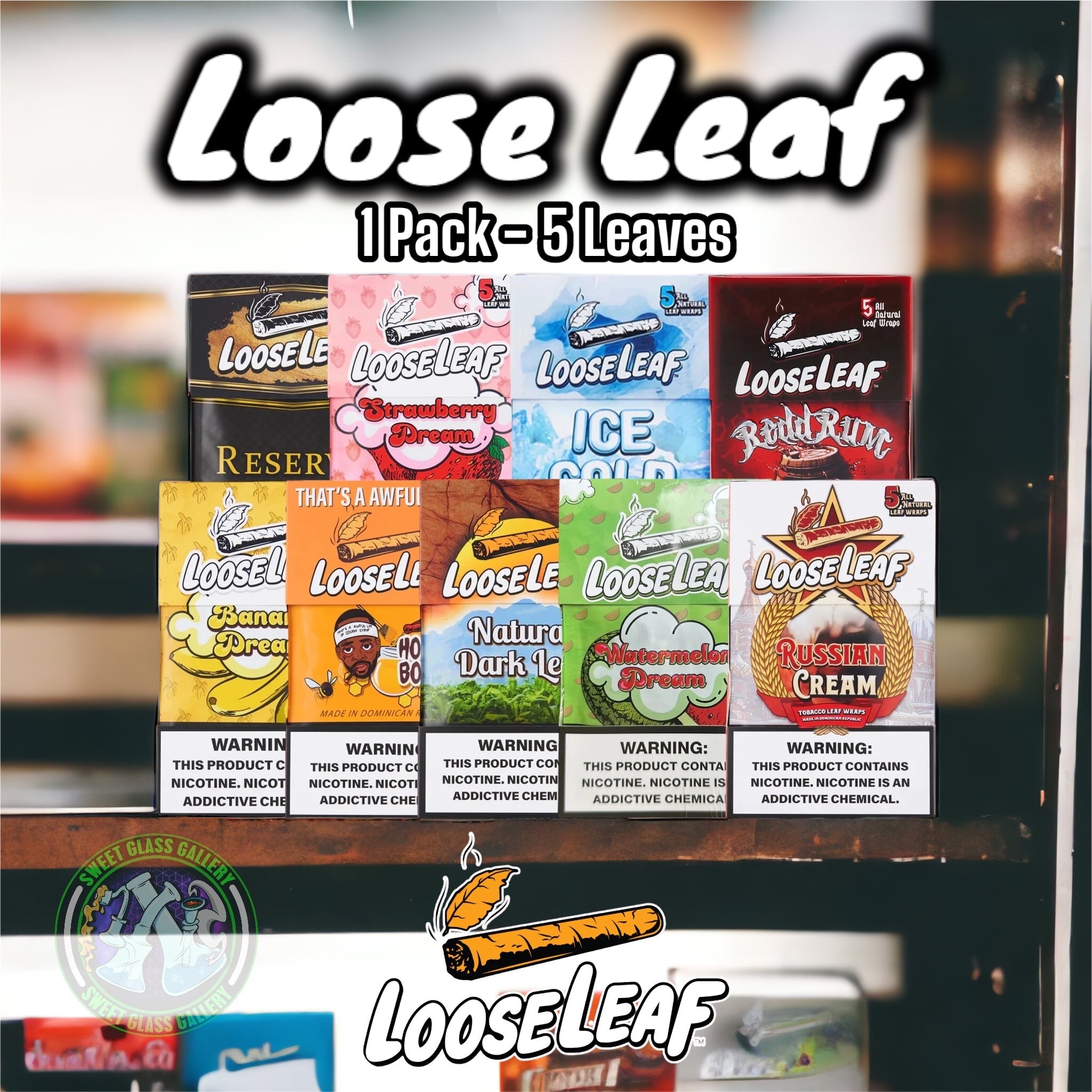 Loose Leaf - Reserve Black Edition (All Natural Tobacco Leaf Wraps 5-Pack)