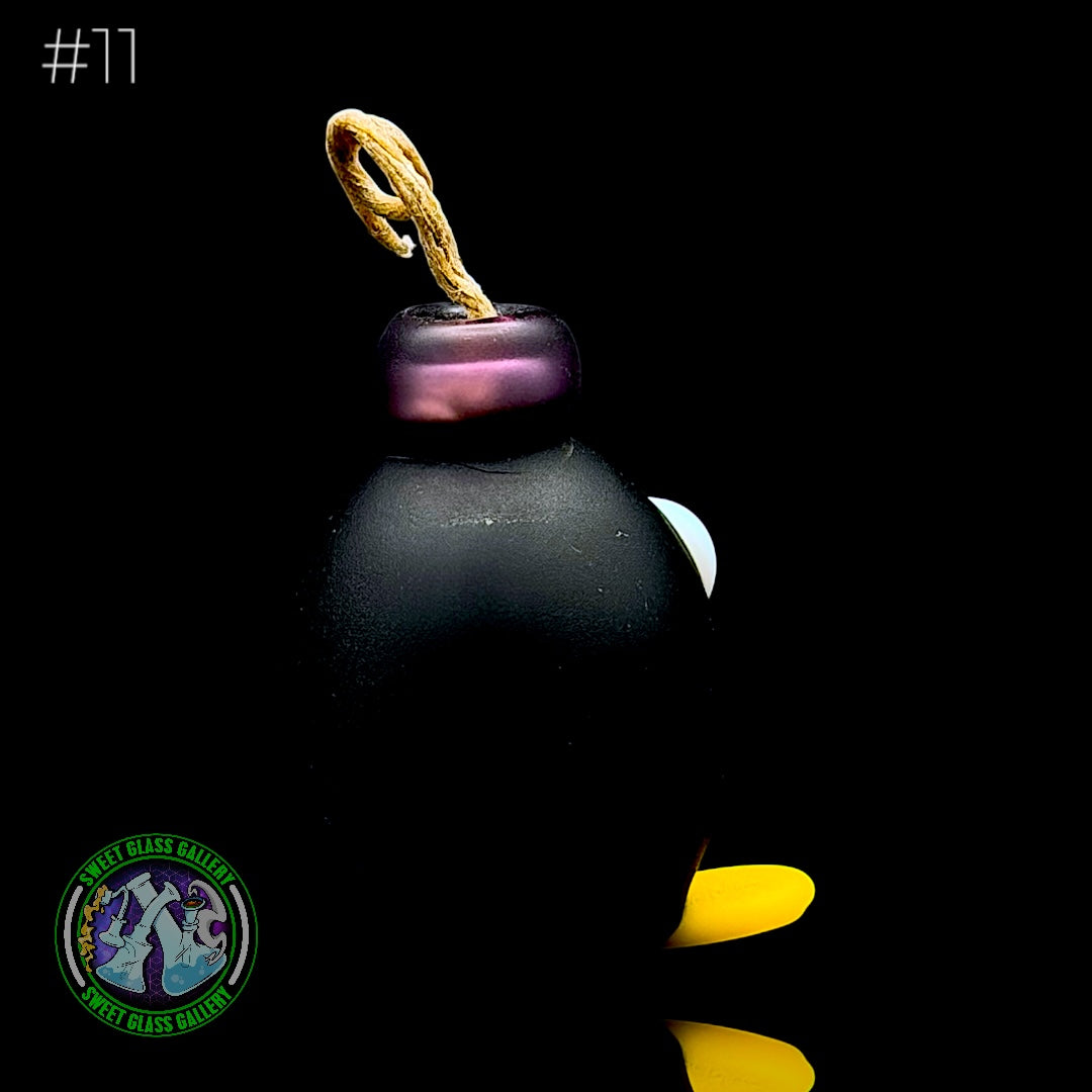 Sandberg Glass - Bob-omb - Hemp Wick Holder #11