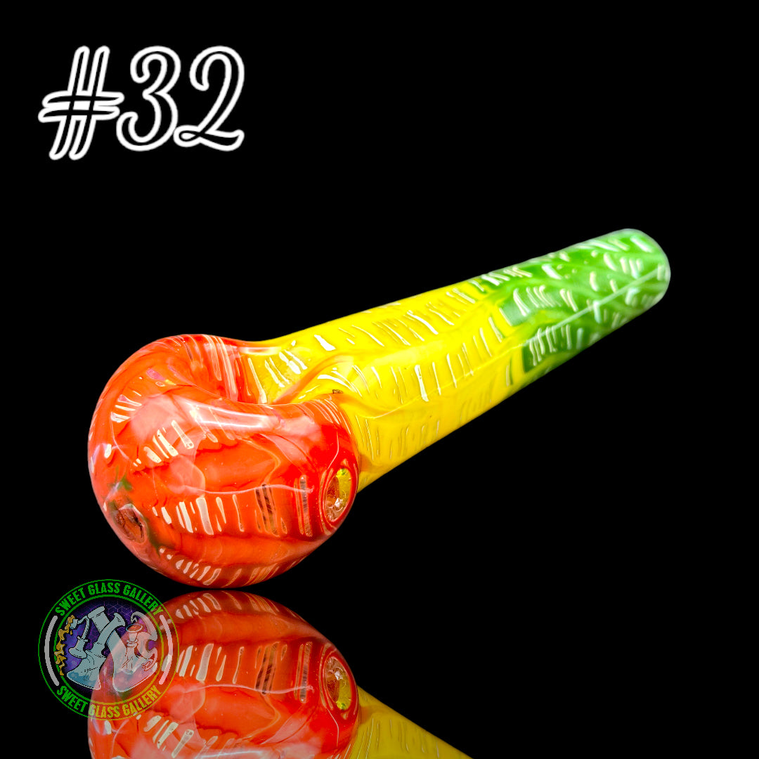 Daniel's Glass Art - German Glass Thick Hand Pipe #32