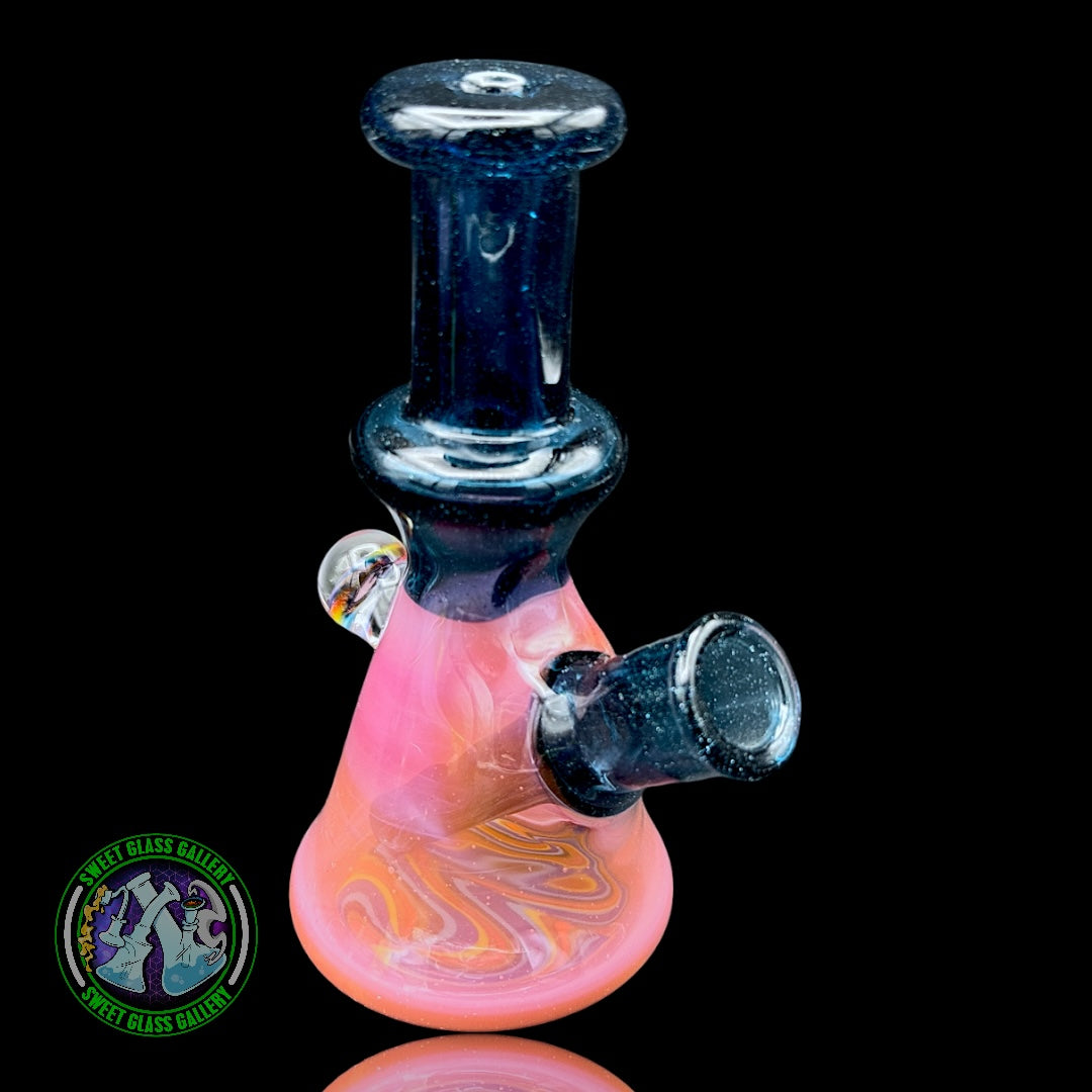 Sky Hizzy Glass - Rig #2 (Blue Stardust UV & Experimental Opal Peach)