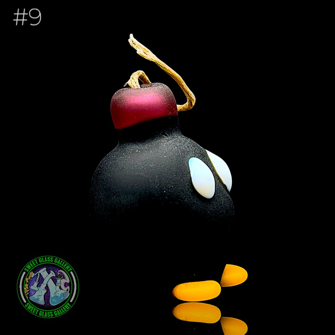 Sandberg Glass - Bob-omb - Hemp Wick Holder #9