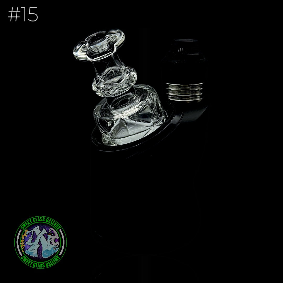 Evol Glass - Attachment - Puffco Peak #15 Hand Cut (Clear)