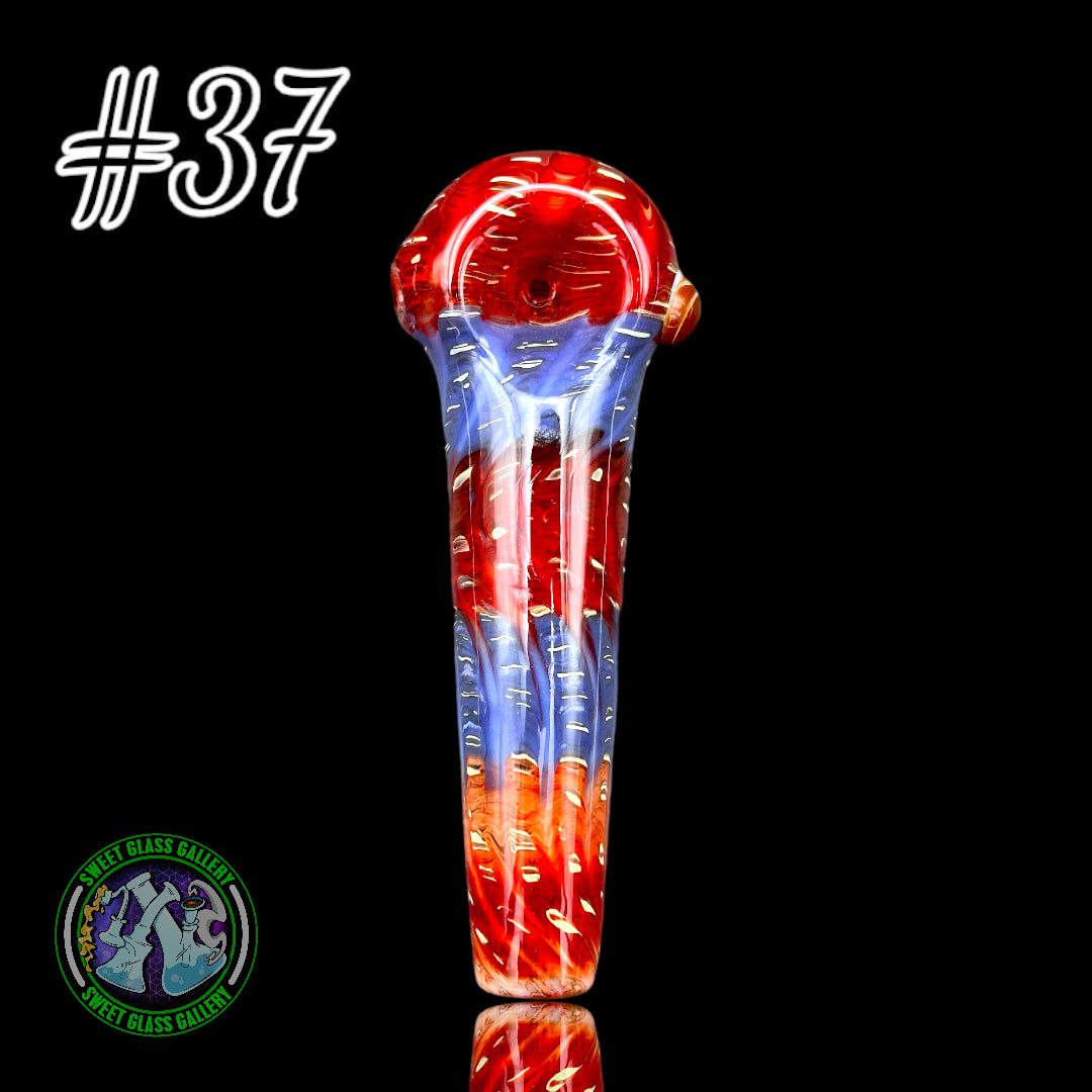 Daniel's Glass Art - German Glass Thick Hand Pipe #37