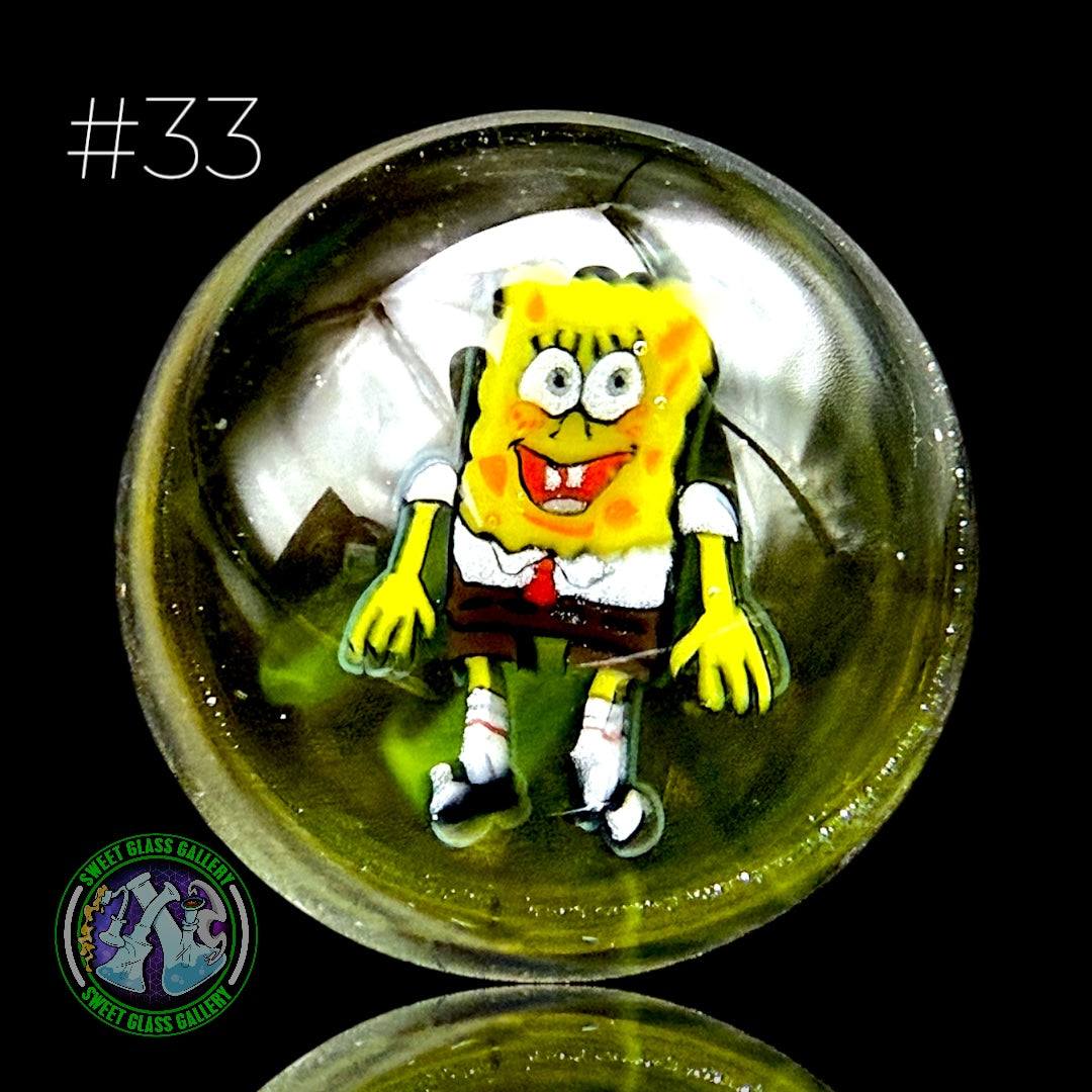 Keys Glass - Marble #33 - Sponge Bob