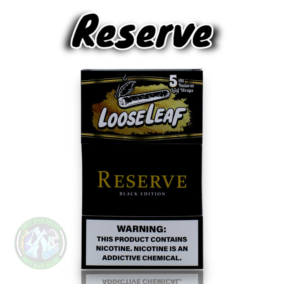 Loose Leaf - Reserve Black Edition (All Natural Tobacco Leaf Wraps 5-Pack)