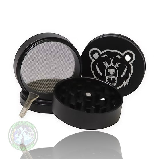 Bear Quartz - Aluminum 4pc Grinder 60mm - Black
