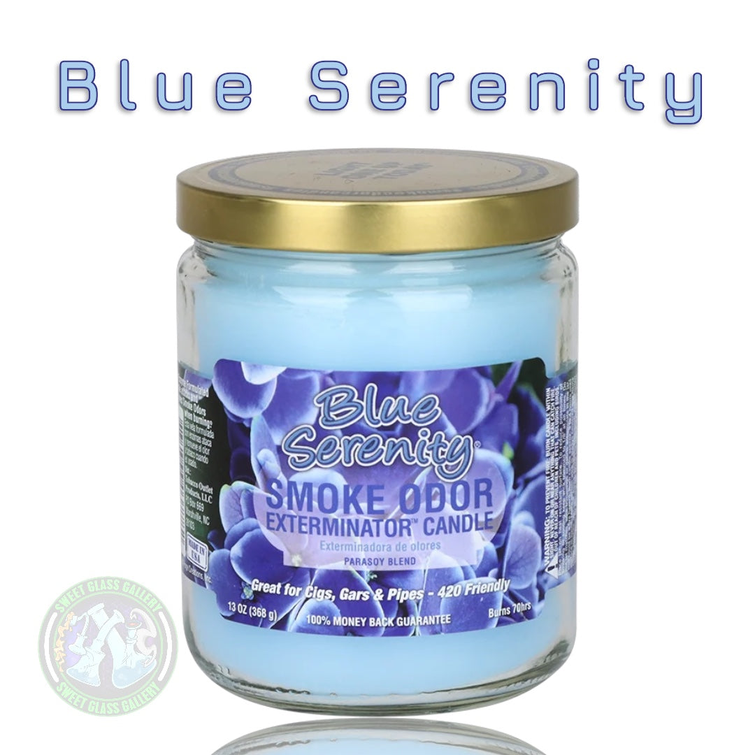 Smoke Odor Exterminator Candle - Blue Serenity Scent
