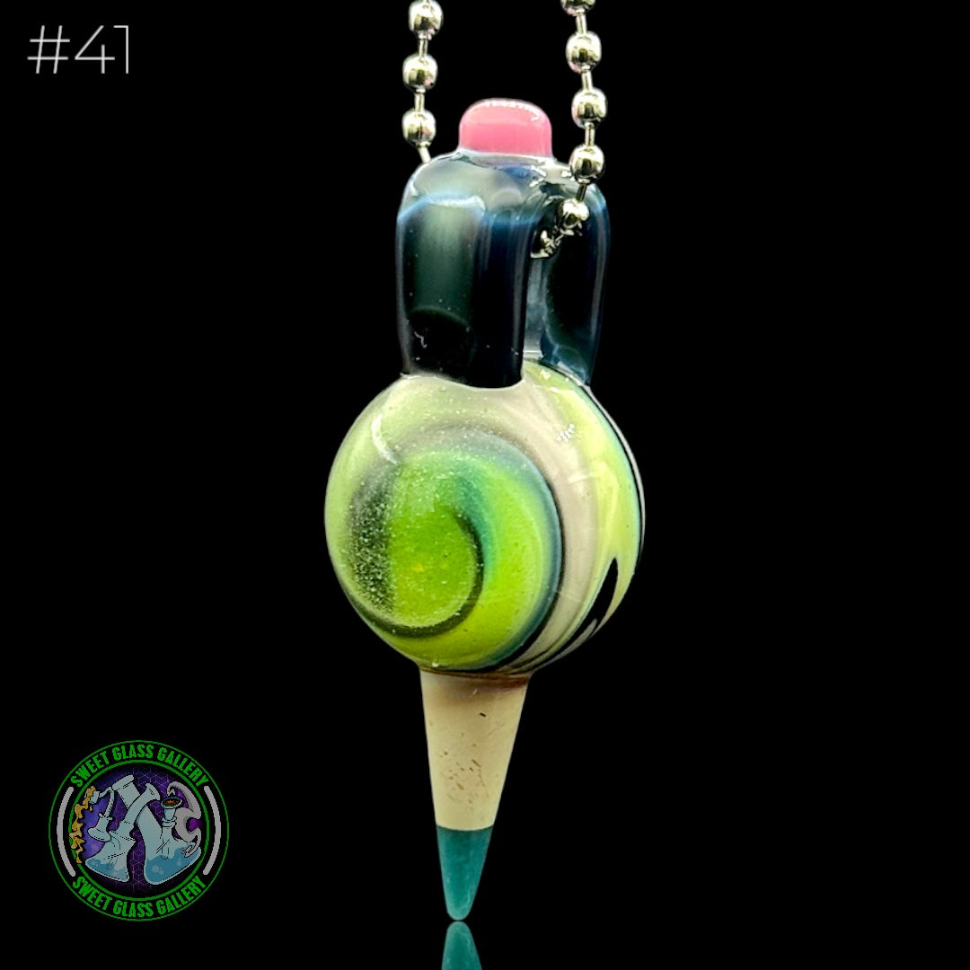 Sherbet Glass - Pendant - Pencil Marble #41