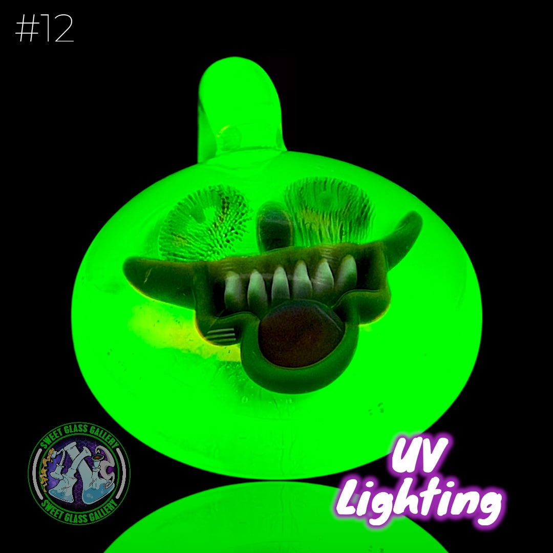 Steve H Glass - Pendant #12 - Face Implosion