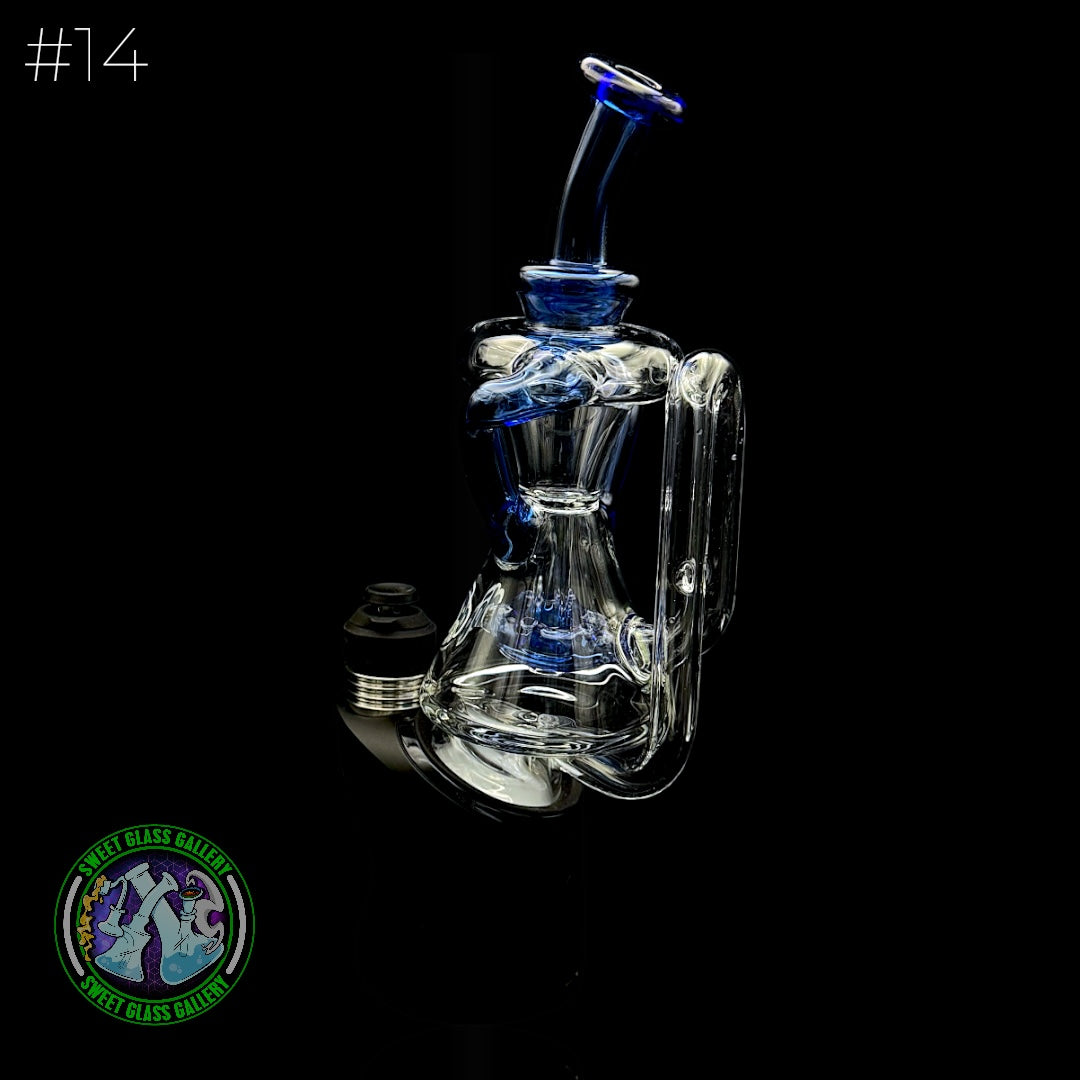 Dōp Glass - Puffco Attachment - Dōpcycler Blue #14
