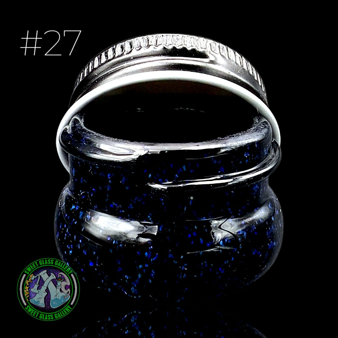 Empty1 Glass - Baller Jar #27 - Mini (Jet Black Crushed Opal)