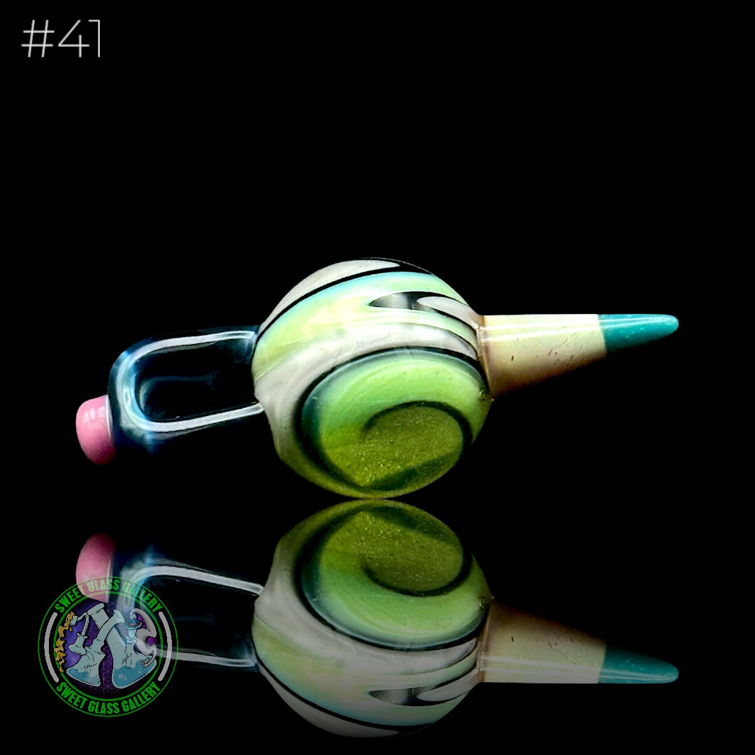 Sherbet Glass - Pendant - Pencil Marble #41