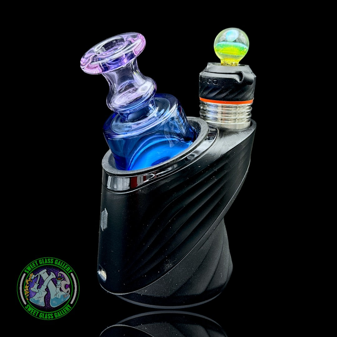 Evol Glass - Puffco Dry Attachment - Transparent Purple/Blue