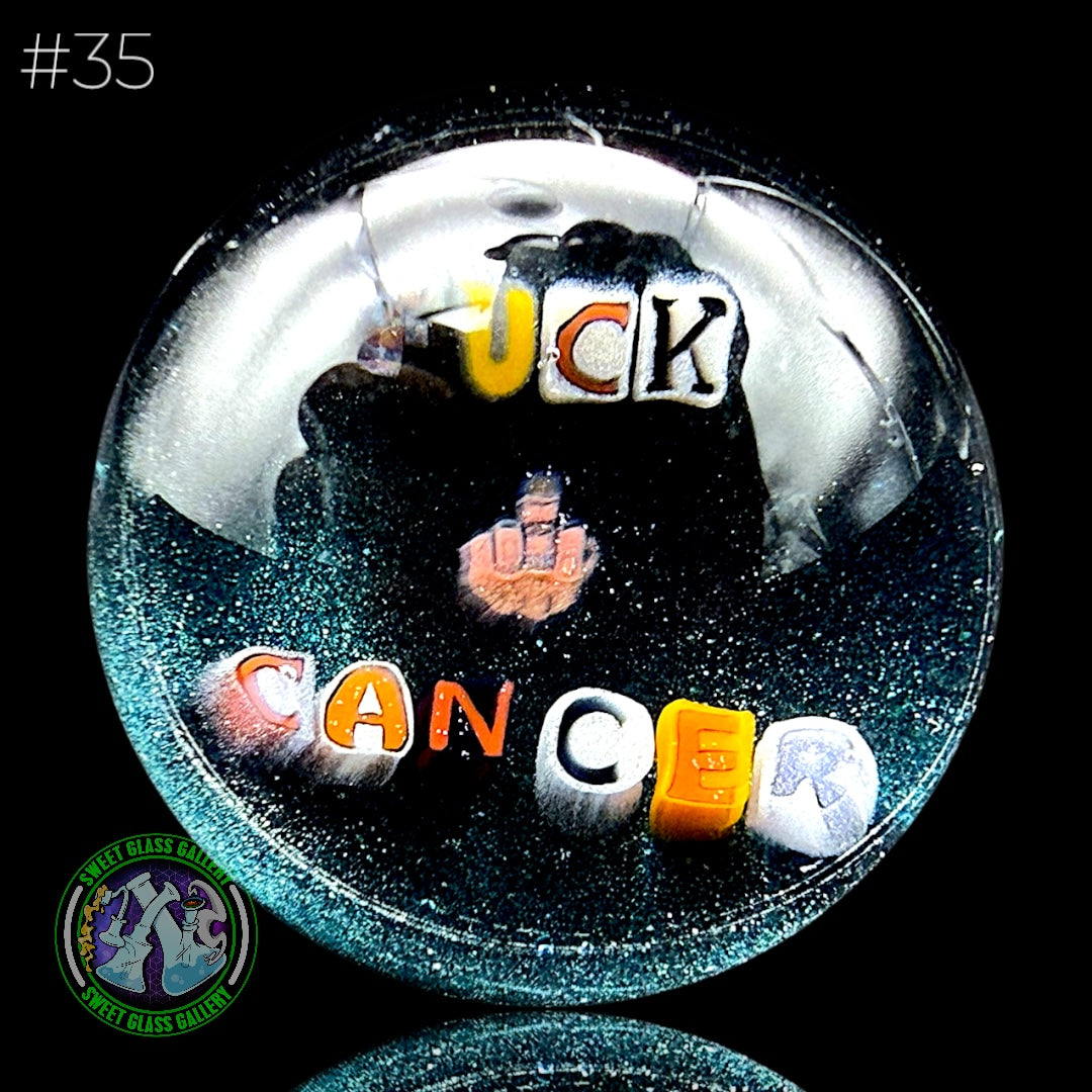 Keys Glass - Marble #35 (Fuck Cancer)