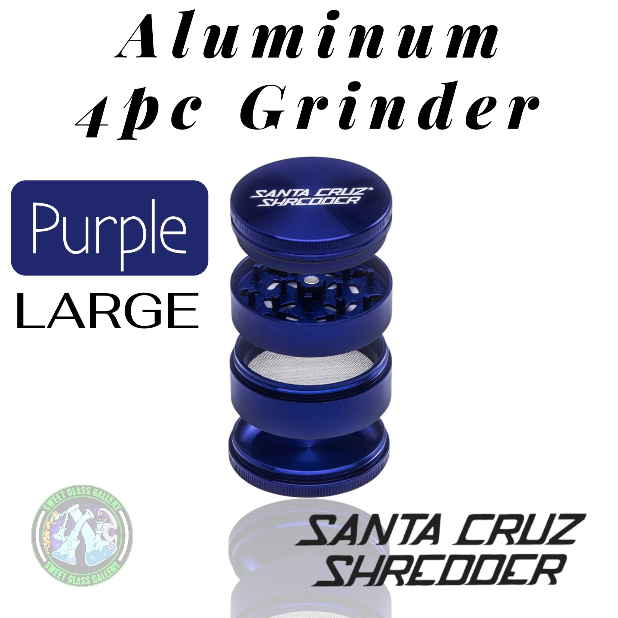 Santa Cruz Shredder - Large 4pc Grinder - Purple